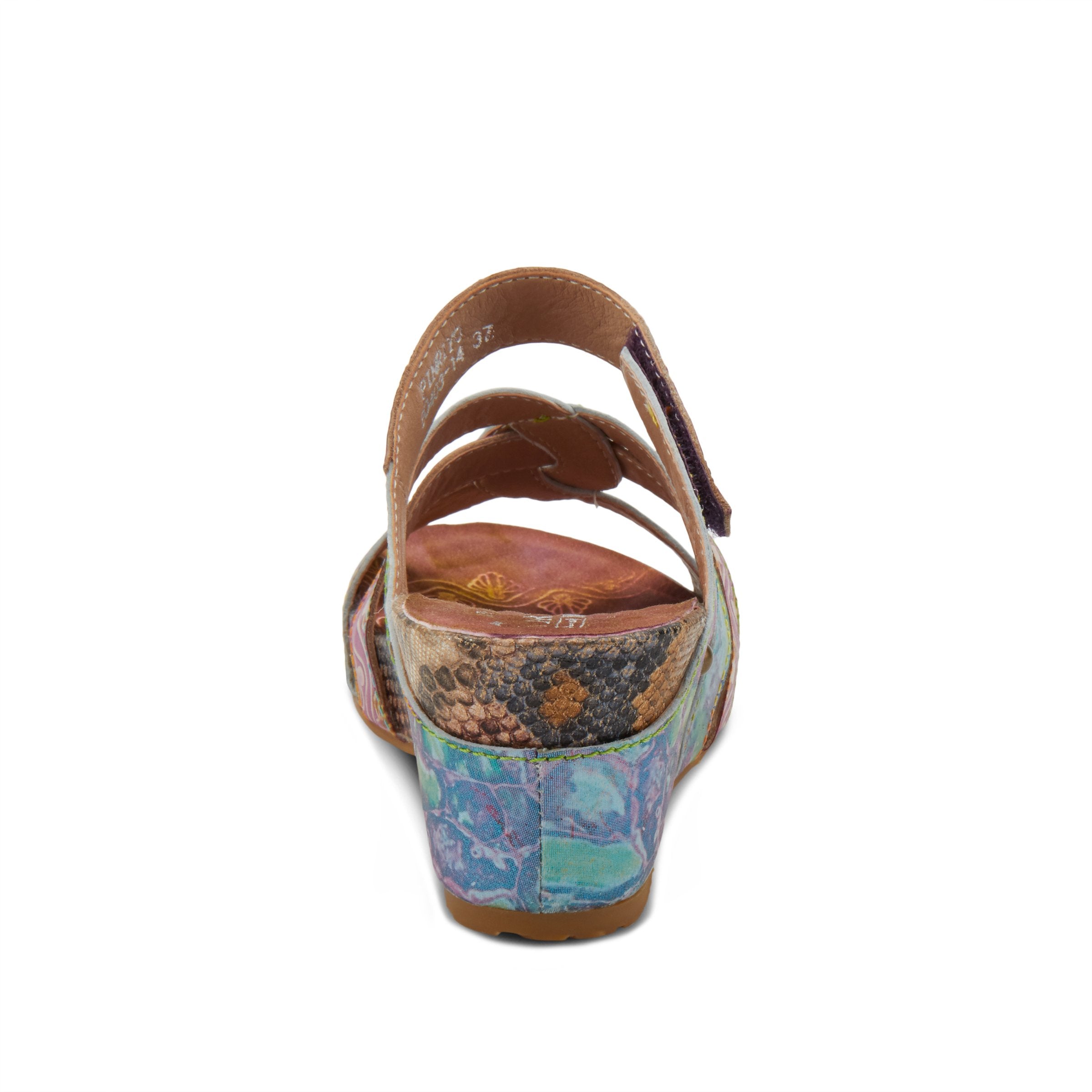 L'Artiste L'ARTISTE PINRIYO SLIDE SANDAL sandal in lilac with handcrafted leather design