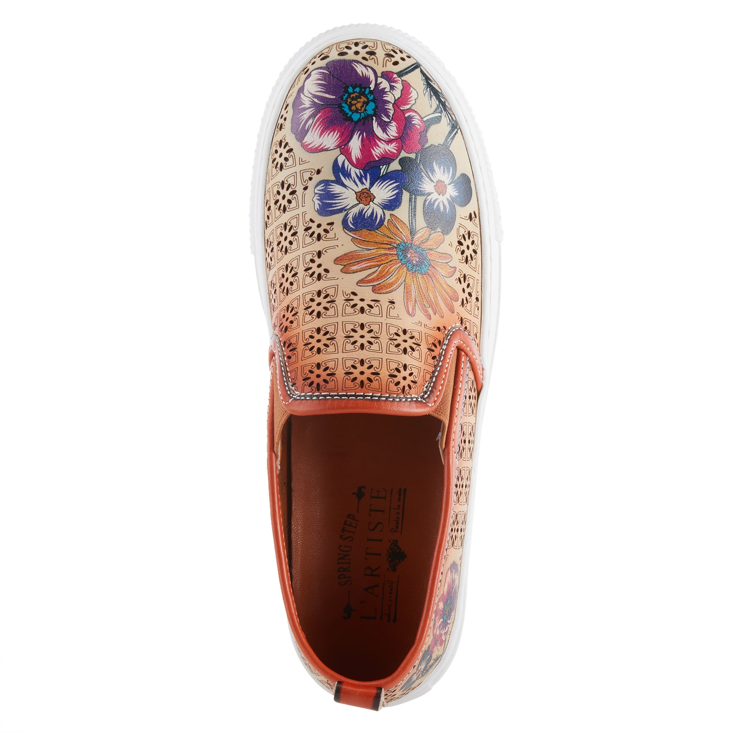L'Artiste L'ARTISTE REALLOVE SLIP-ON SHOE shoe in camel with handcrafted leather design