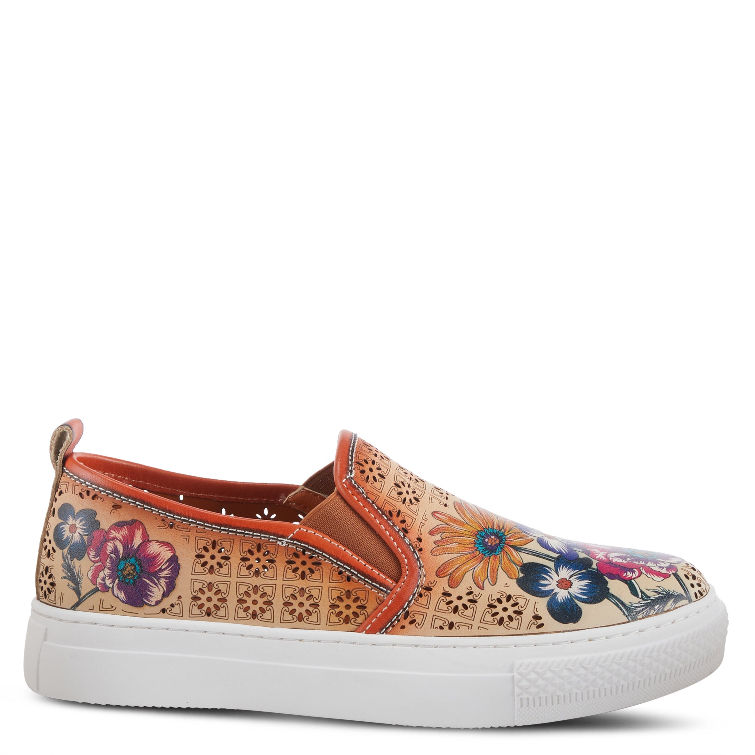 L'Artiste L'ARTISTE REALLOVE SLIP-ON SHOE shoe in camel with handcrafted leather design