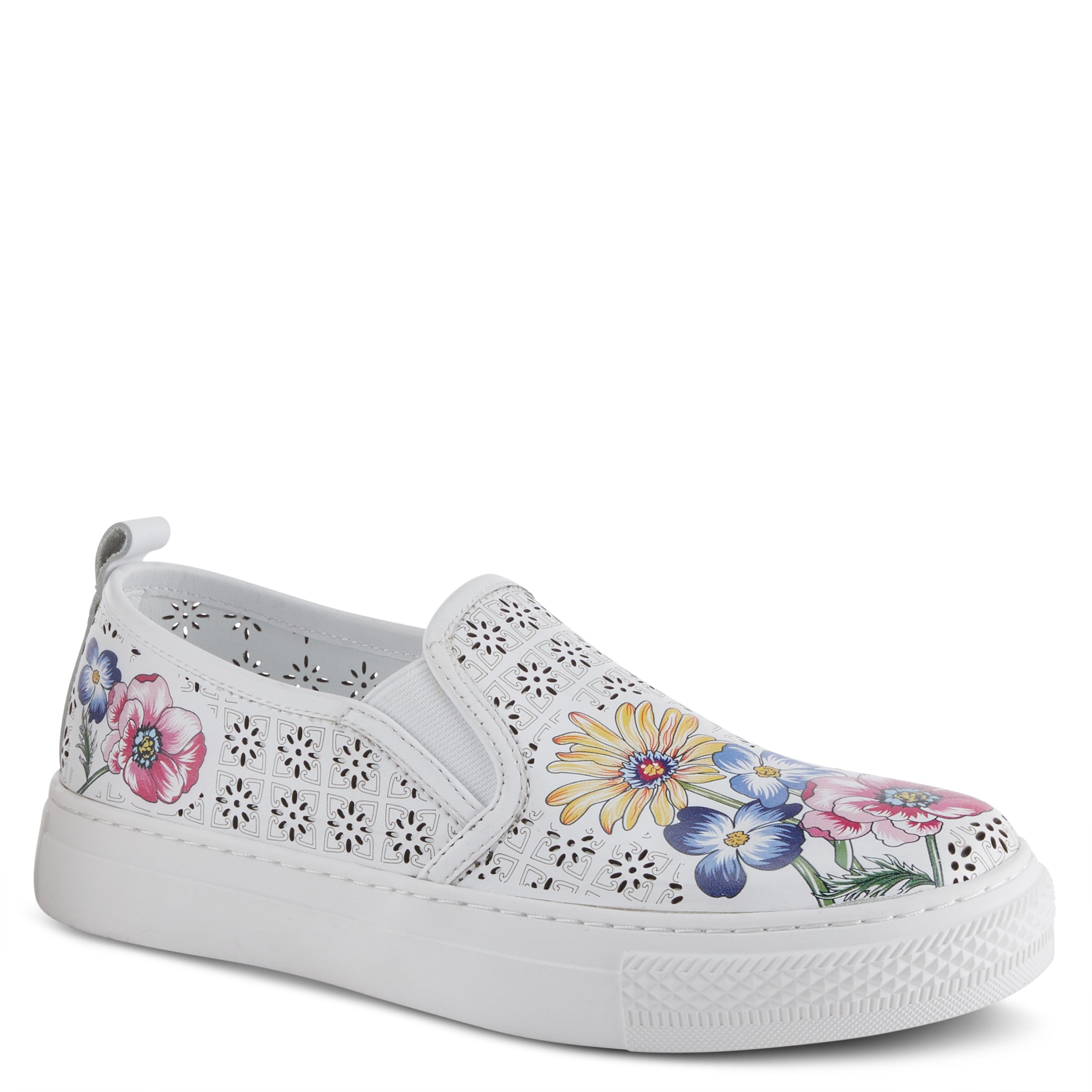 L'Artiste L'ARTISTE REALLOVE SLIP-ON SHOE shoe in white with handcrafted leather design