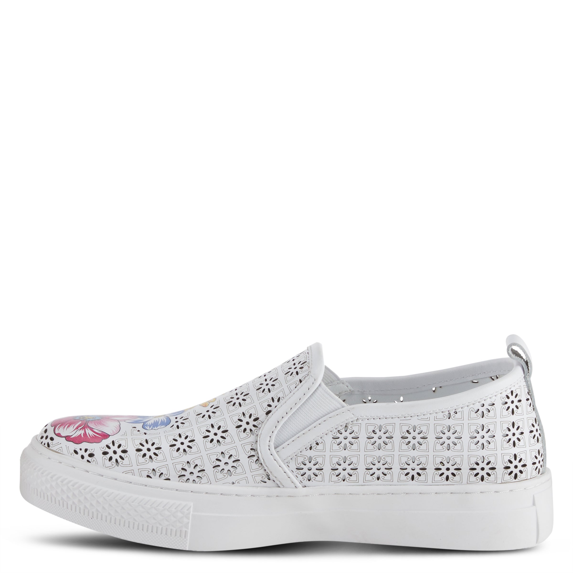 L'Artiste L'ARTISTE REALLOVE SLIP-ON SHOE shoe in white with handcrafted leather design
