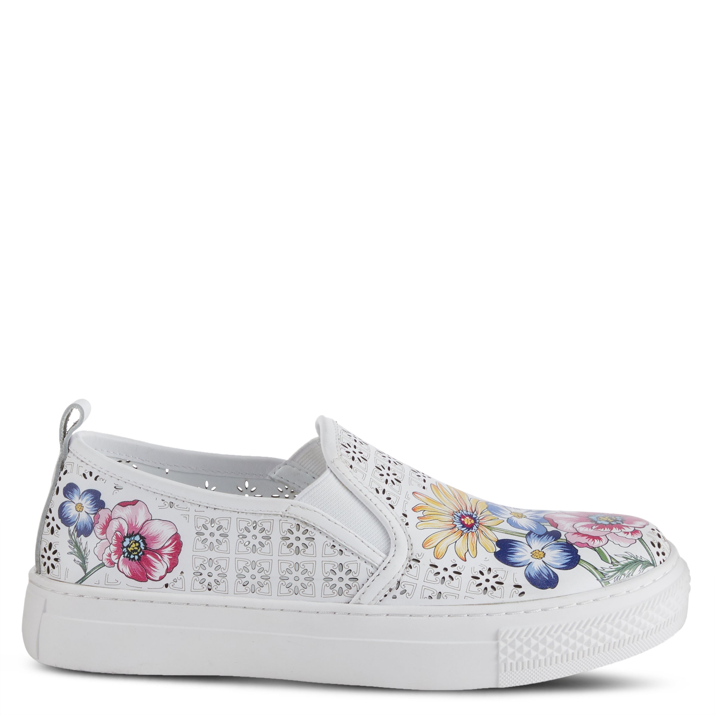 L'Artiste L'ARTISTE REALLOVE SLIP-ON SHOE shoe in white with handcrafted leather design