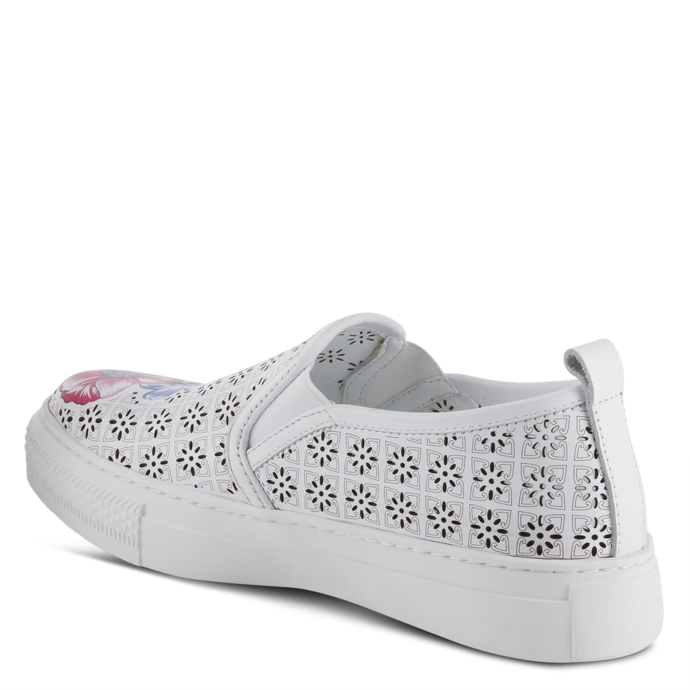L'Artiste L'ARTISTE REALLOVE SLIP-ON SHOE shoe in white with handcrafted leather design
