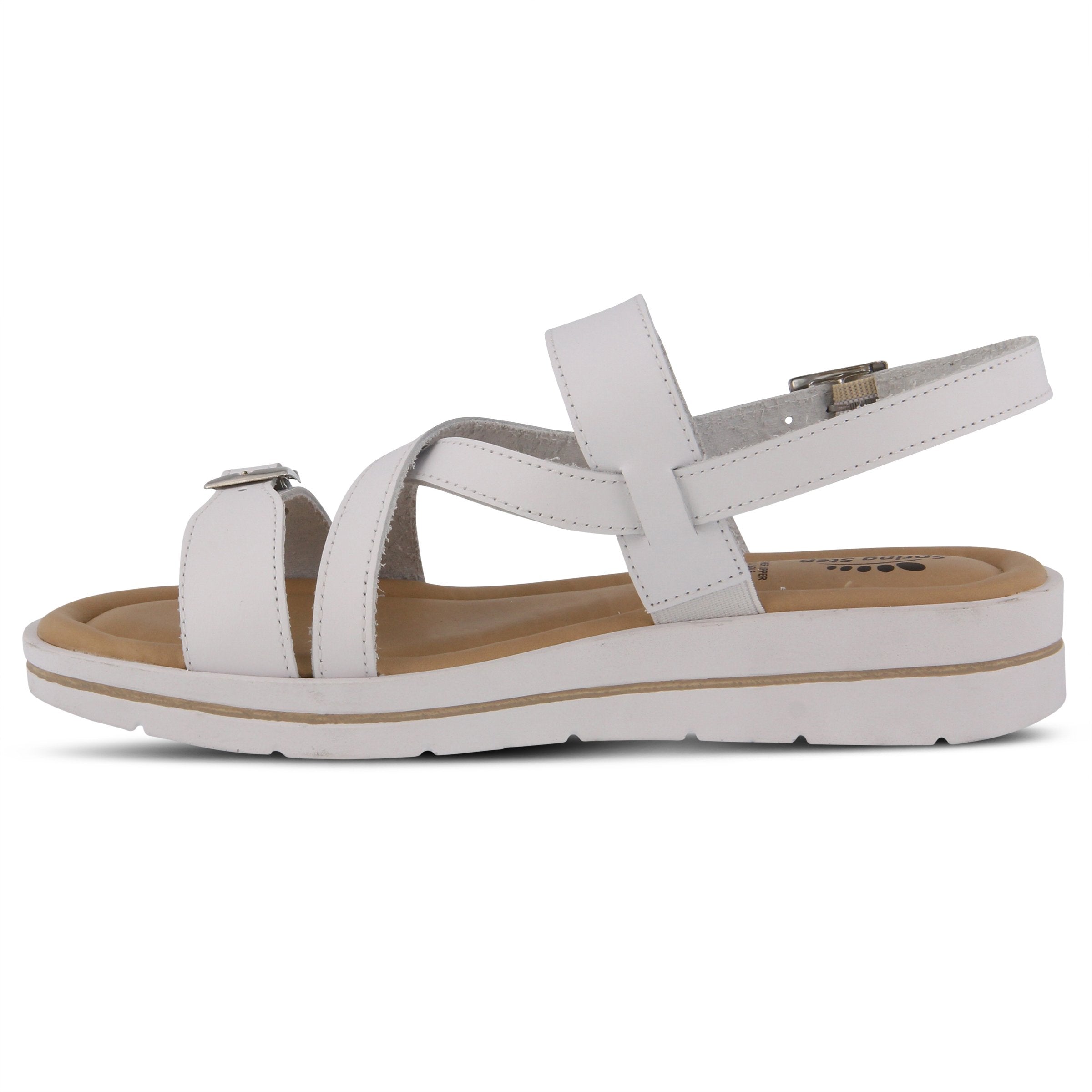 Spring Step SPRING STEP SALICARIA ANKLE STRAP SANDAL sandal in white with comfortable everyday design