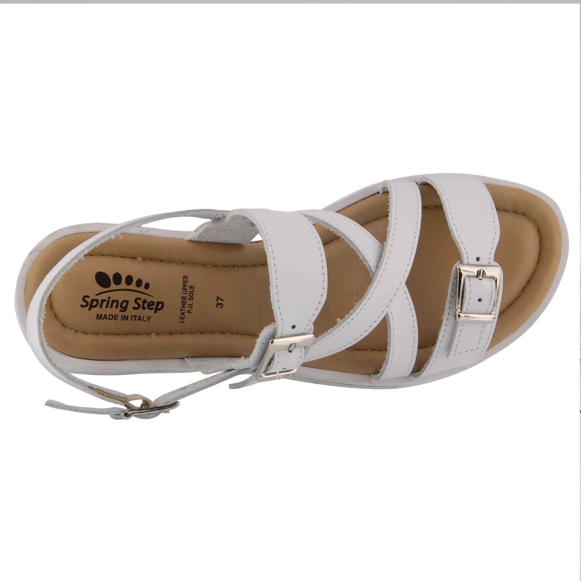 Spring Step SPRING STEP SALICARIA ANKLE STRAP SANDAL sandal in white with comfortable everyday design