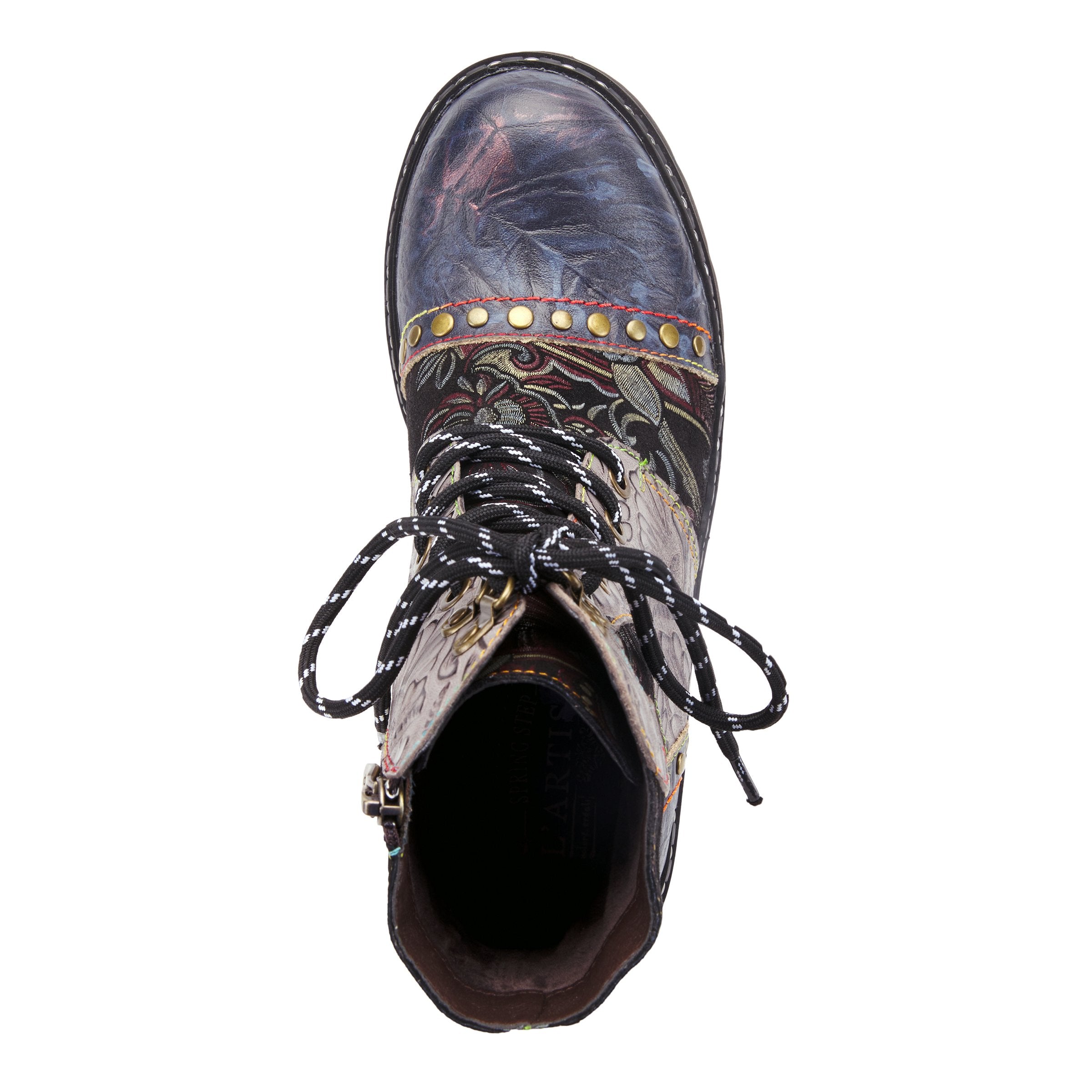 L'Artiste L'ARTISTE SEVERE BOOTS boot in blue multi with handcrafted leather design