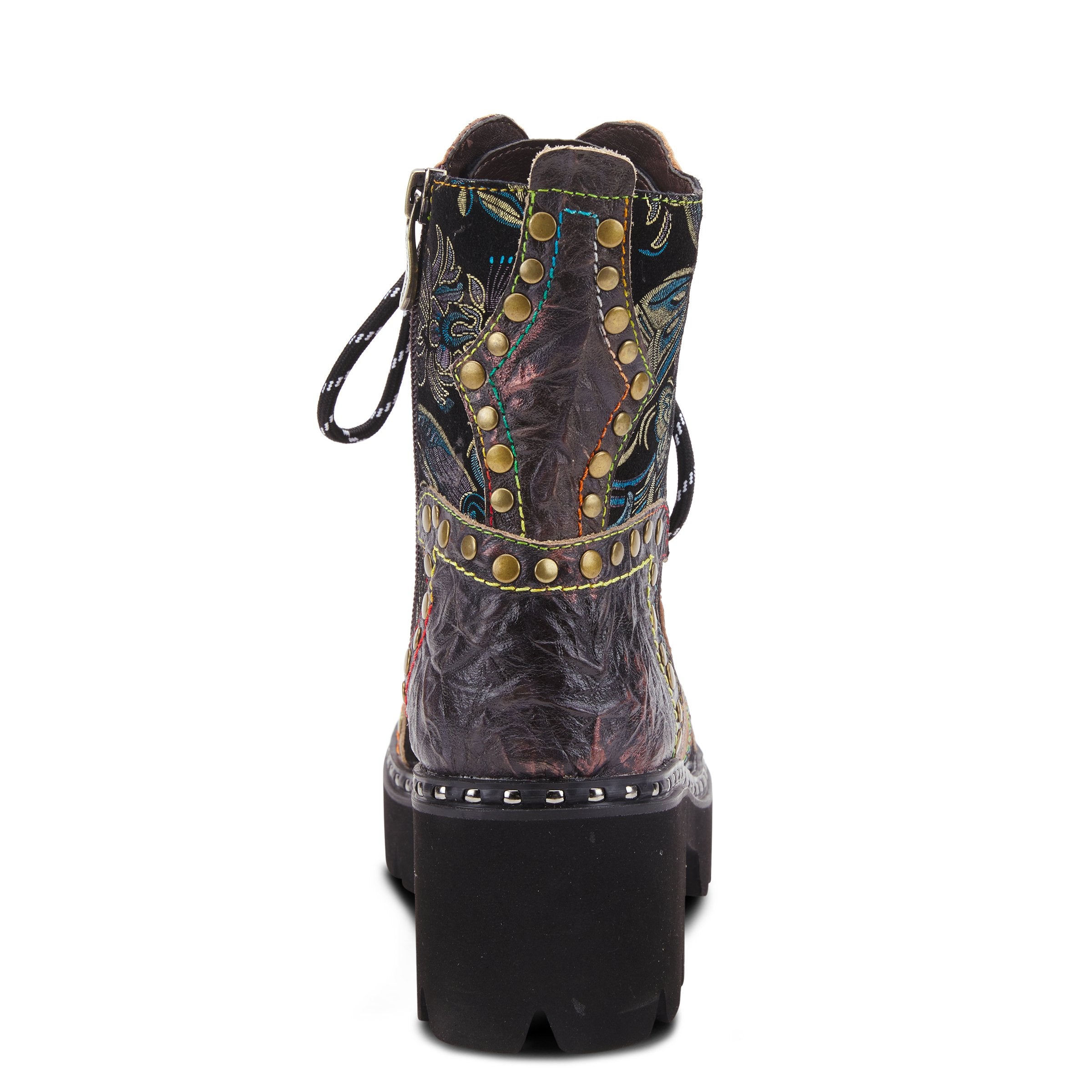 L'Artiste L'ARTISTE SEVERE BOOTS boot in charcoal multi with handcrafted leather design