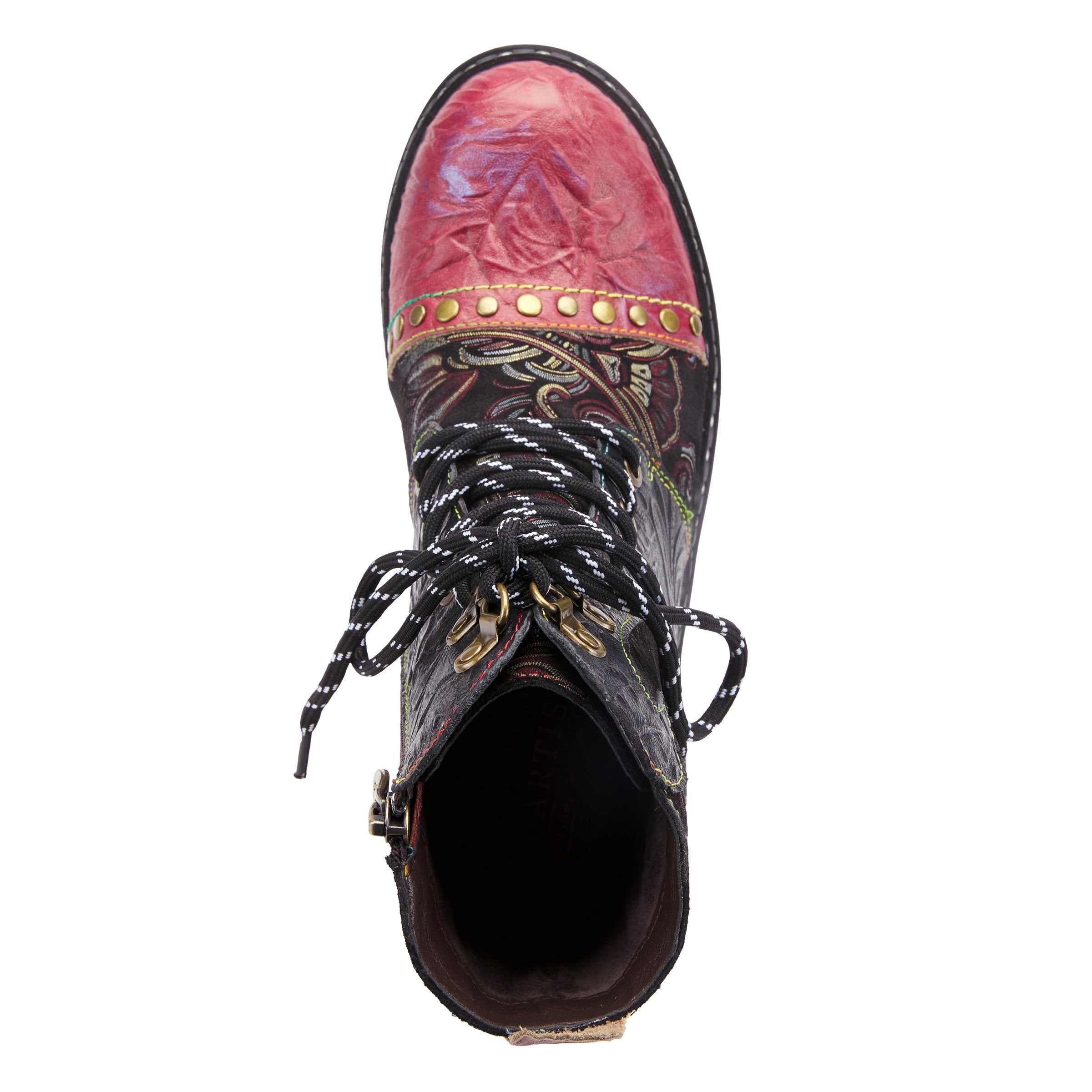 L'Artiste L'ARTISTE SEVERE BOOTS boot in charcoal multi with handcrafted leather design