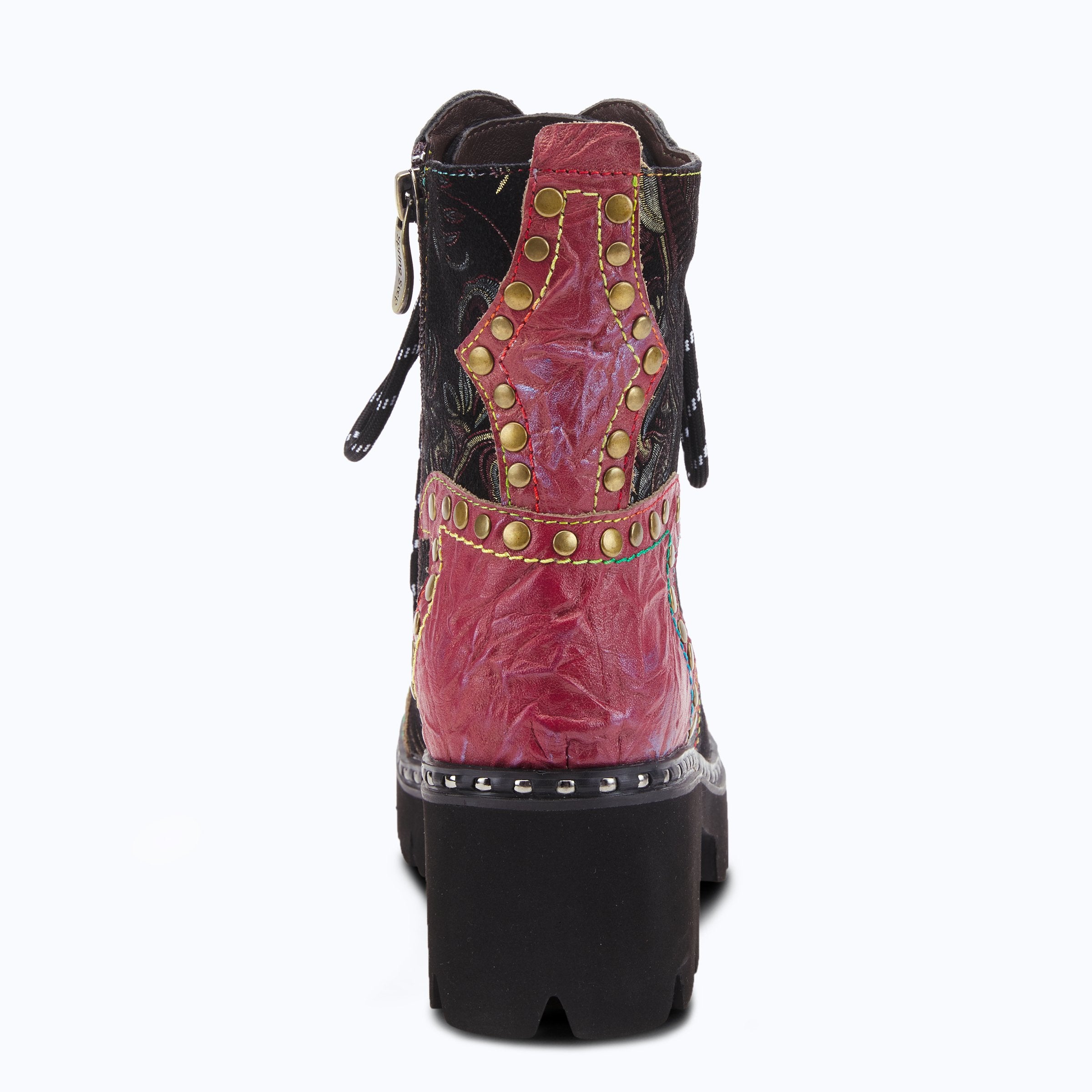 L'Artiste L'ARTISTE SEVERE BOOTS boot in mauve multi with handcrafted leather design