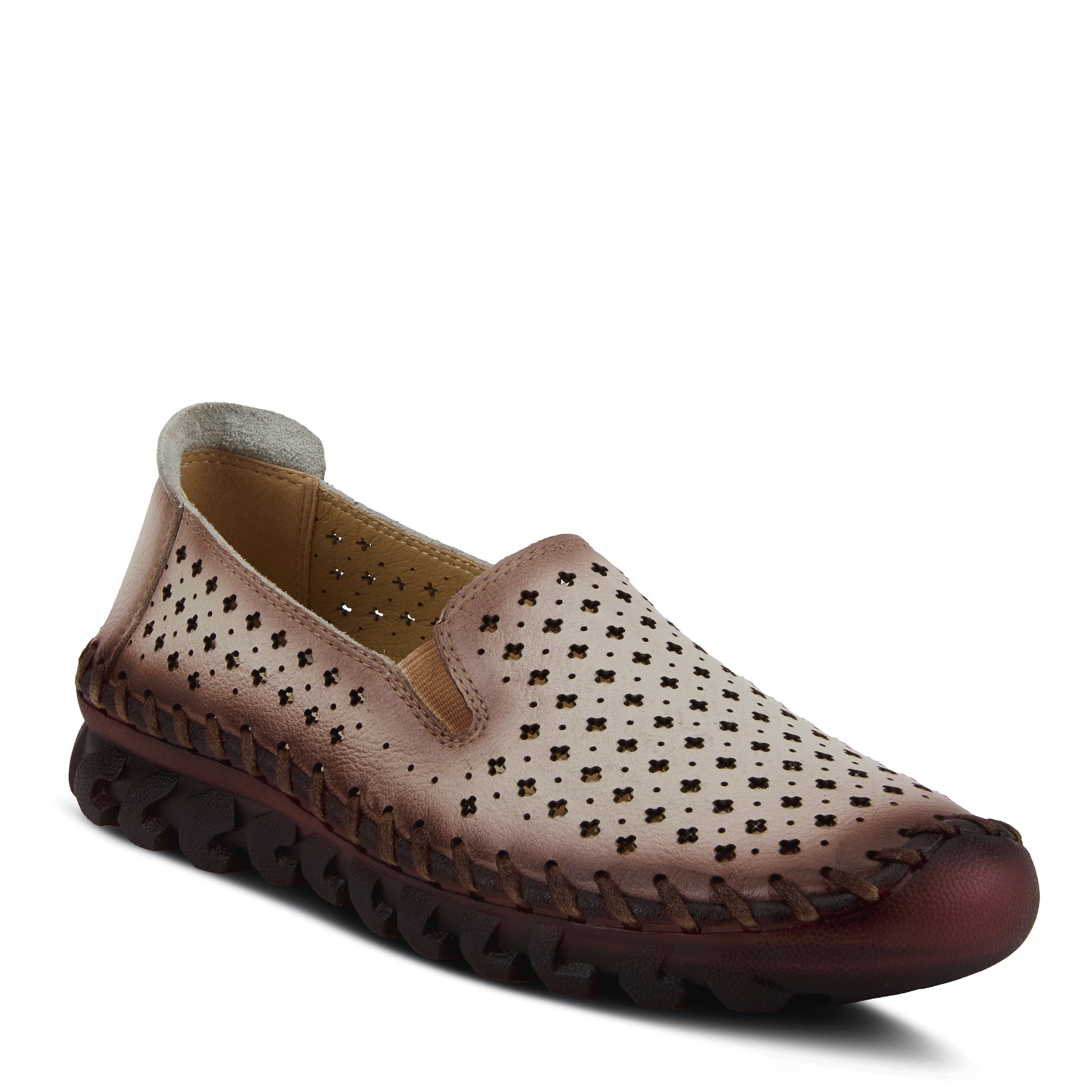 L'Artiste L'ARTISTE SMOOSHIETOO SLIP-ON SHOE shoe in teal with handcrafted leather design