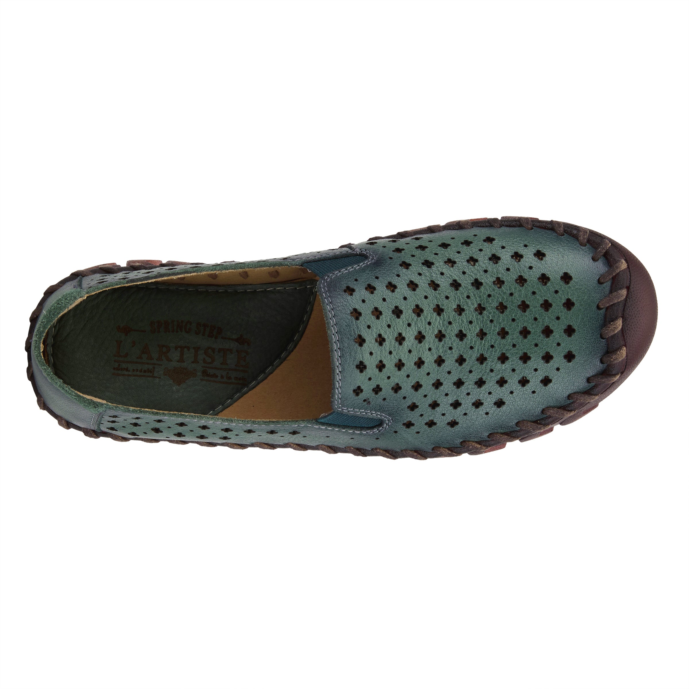 L'Artiste L'ARTISTE SMOOSHIETOO SLIP-ON SHOE shoe in bone with handcrafted leather design