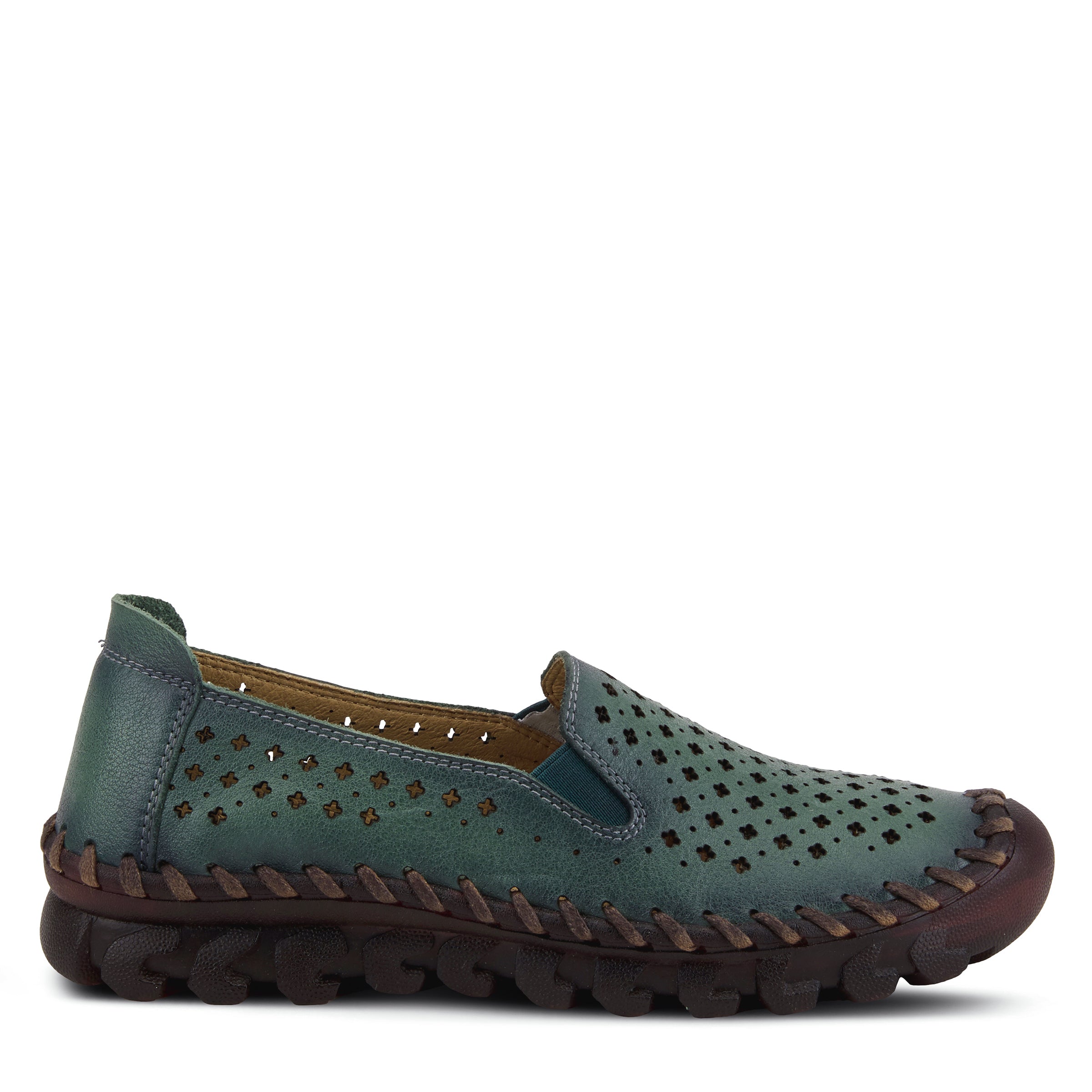 L'Artiste L'ARTISTE SMOOSHIETOO SLIP-ON SHOE shoe in bone with handcrafted leather design