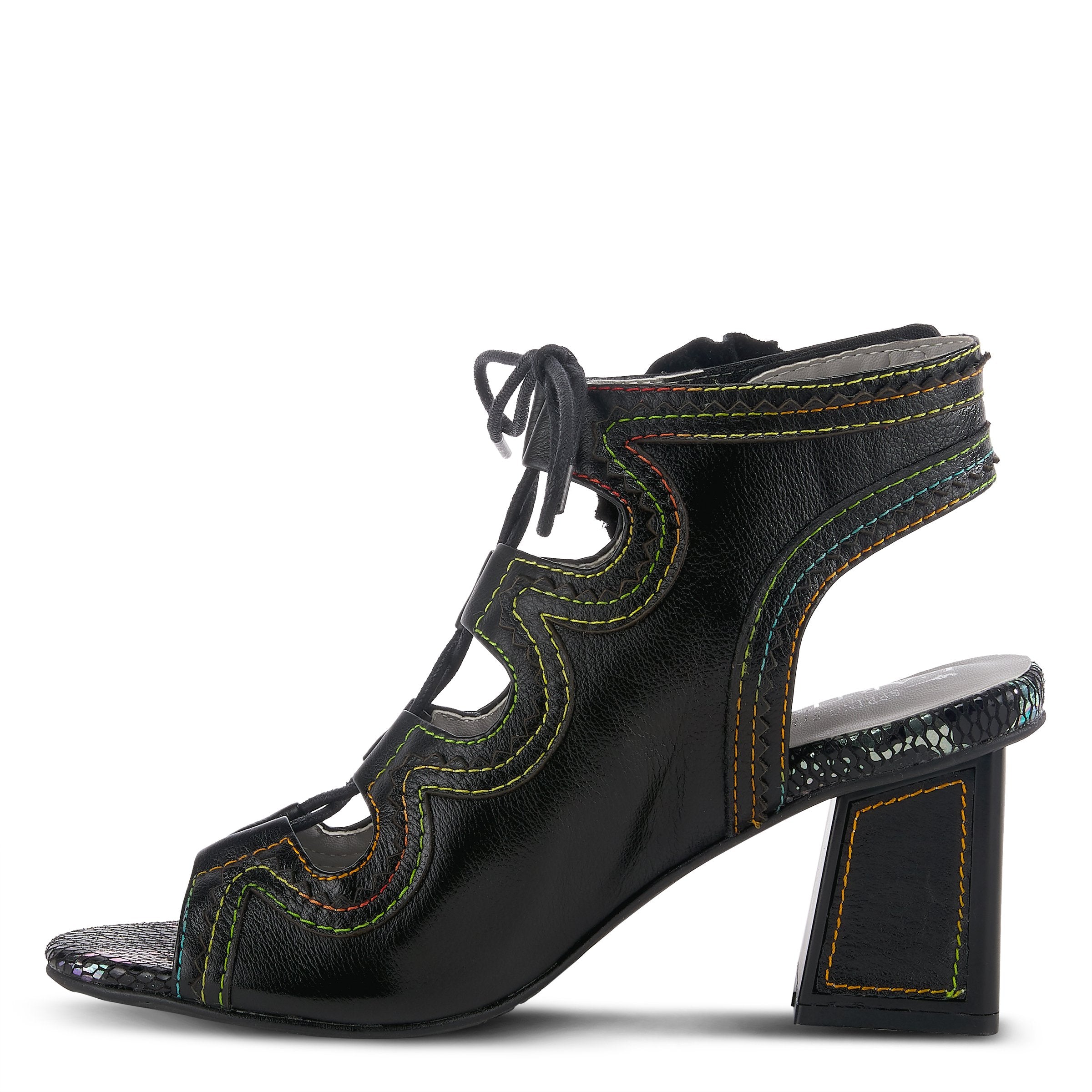 L'Artiste L'ARTISTE SUPERCUTE ANKLE STRAP SANDAL sandal in lilac multi with handcrafted leather design