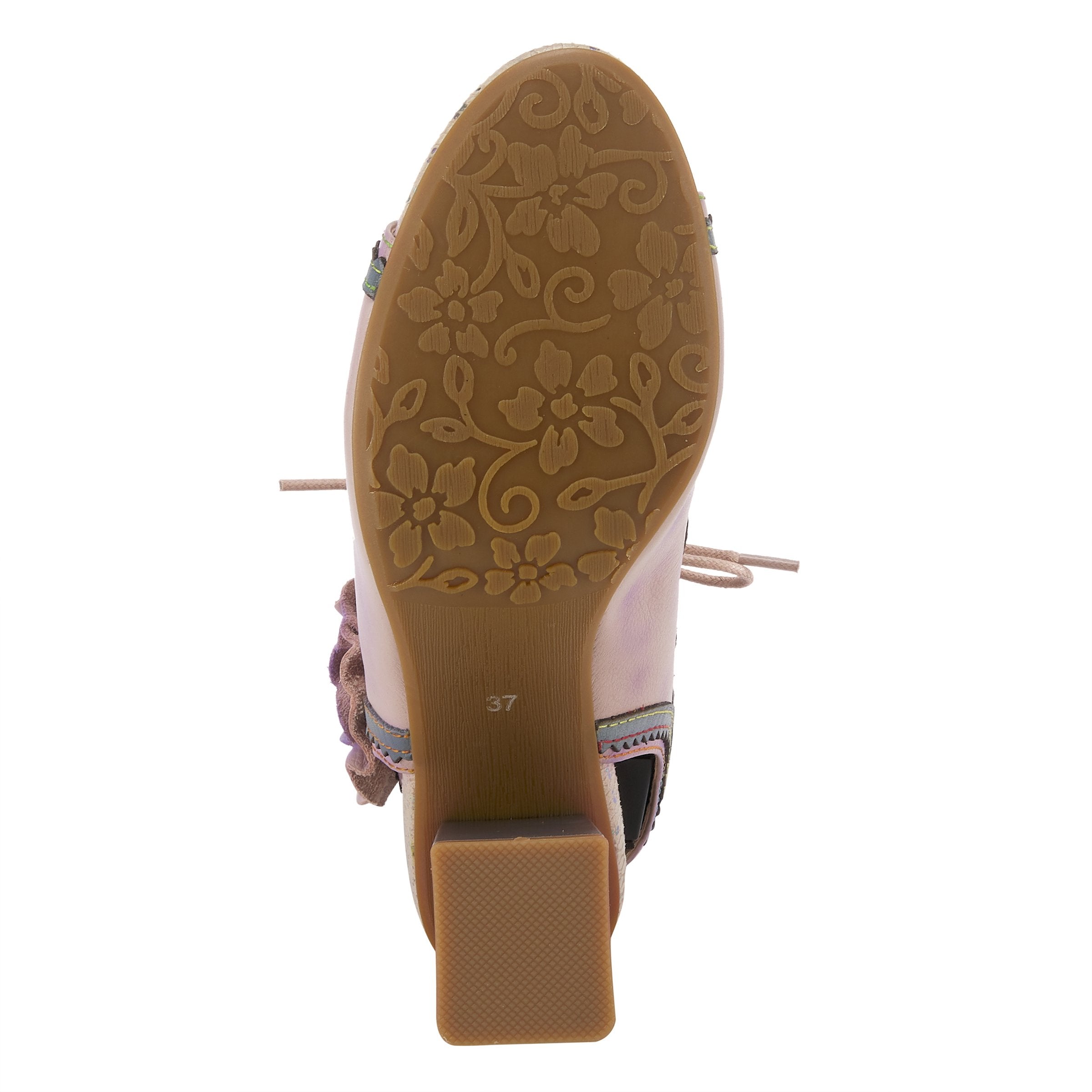 L'Artiste L'ARTISTE SUPERCUTE ANKLE STRAP SANDAL sandal in lilac multi with handcrafted leather design