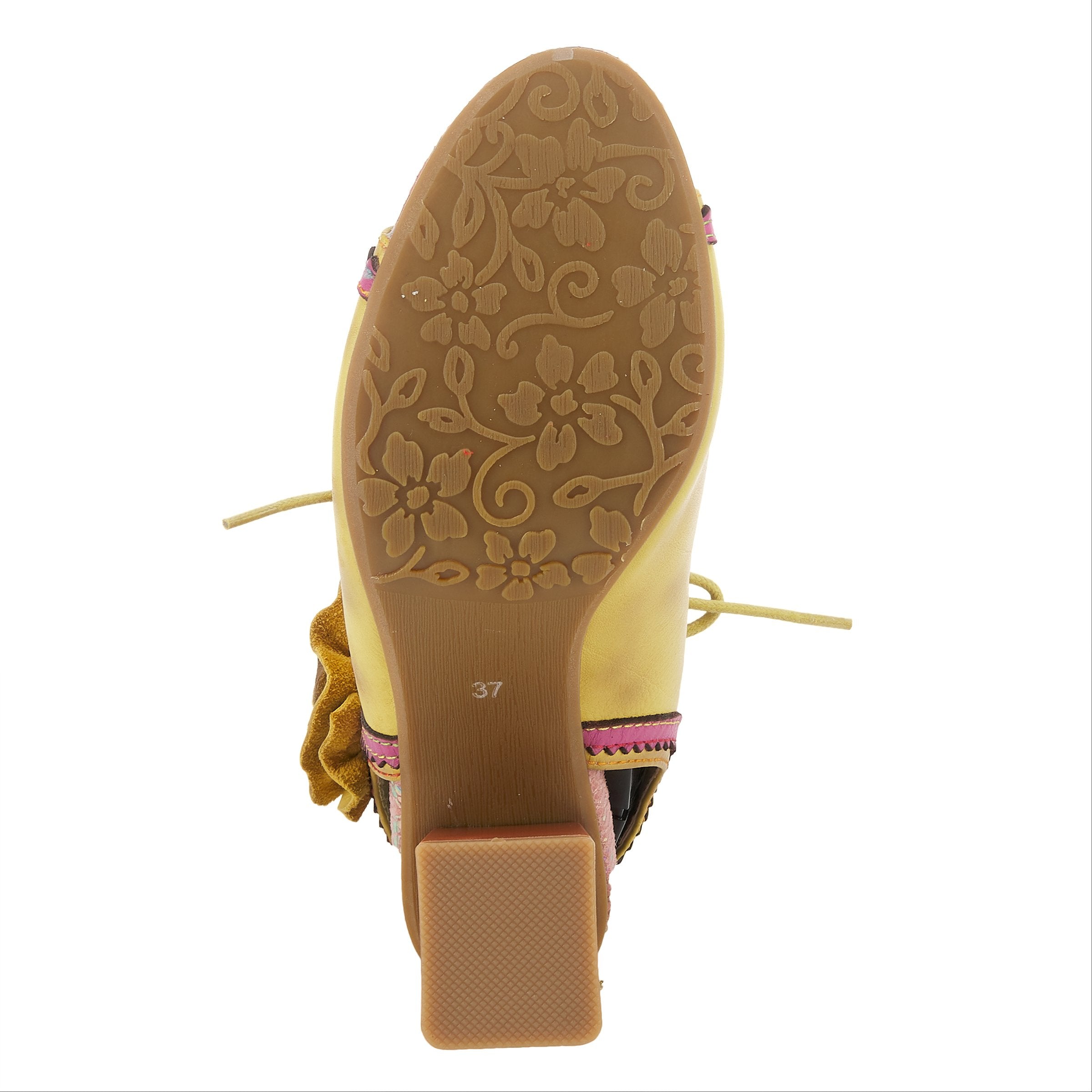 L'Artiste L'ARTISTE SUPERCUTE ANKLE STRAP SANDAL sandal in red multi with handcrafted leather design