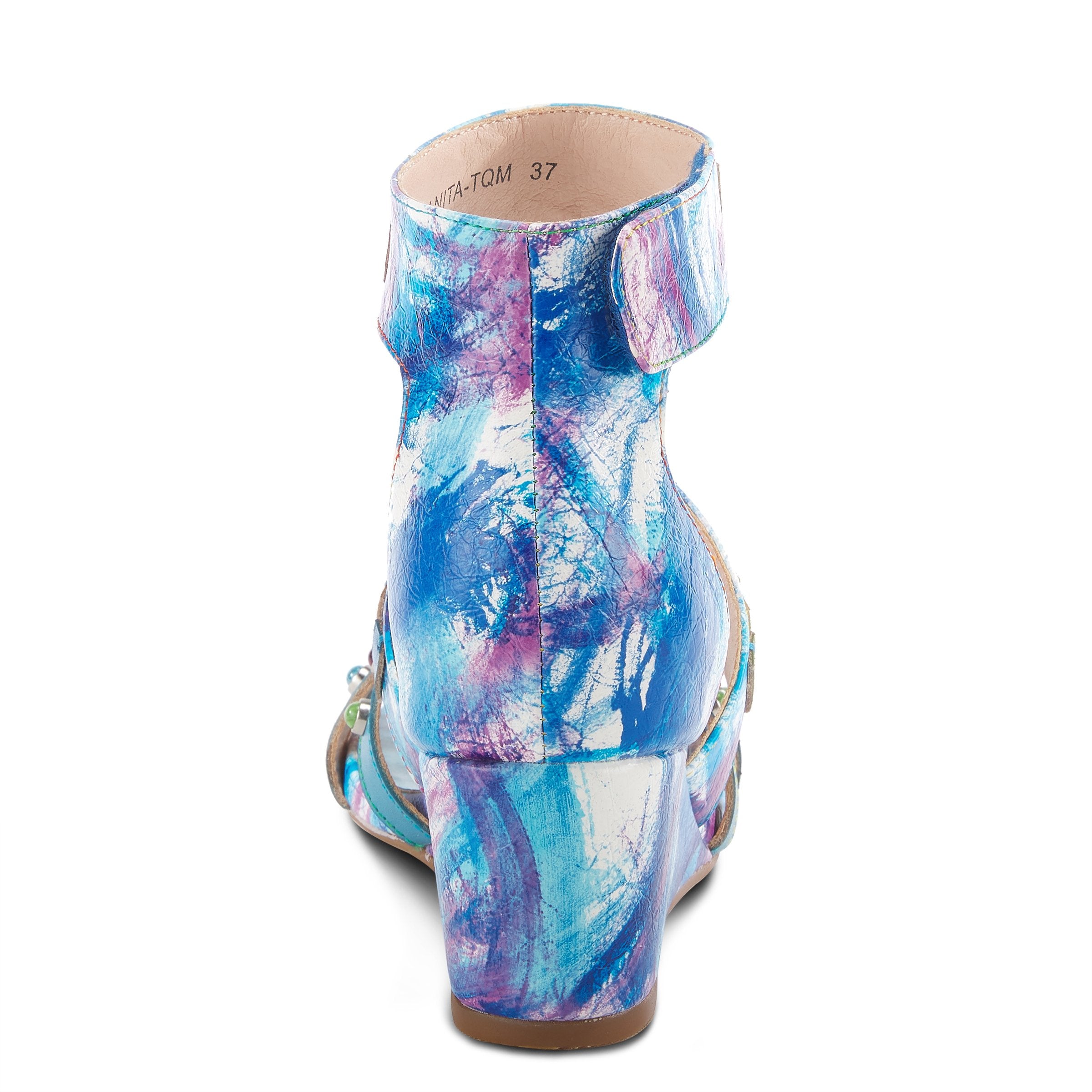 L'Artiste L'ARTISTE TIFFANITA SANDALS sandal in turquoise multi with handcrafted leather design