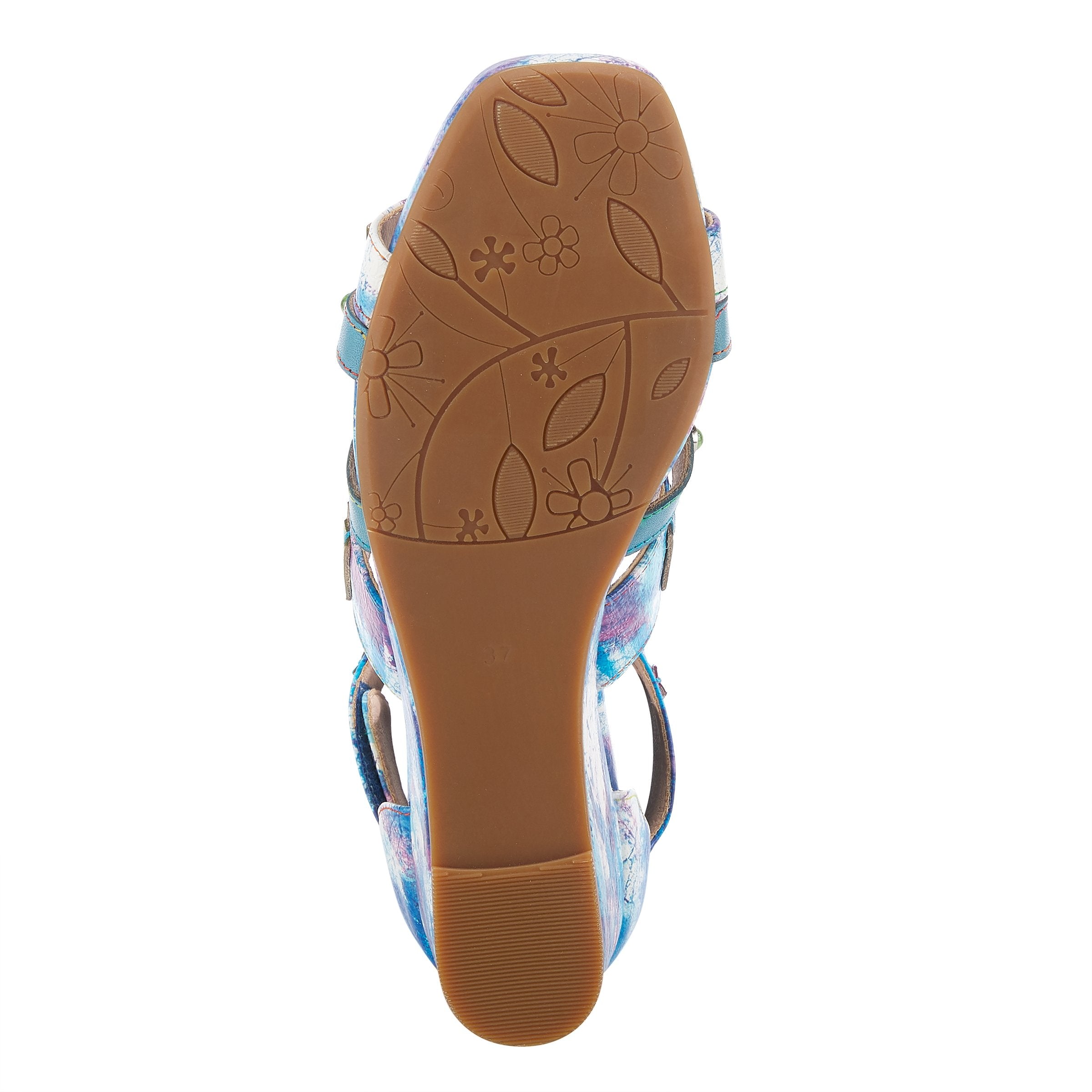 L'Artiste L'ARTISTE TIFFANITA SANDALS sandal in turquoise multi with handcrafted leather design