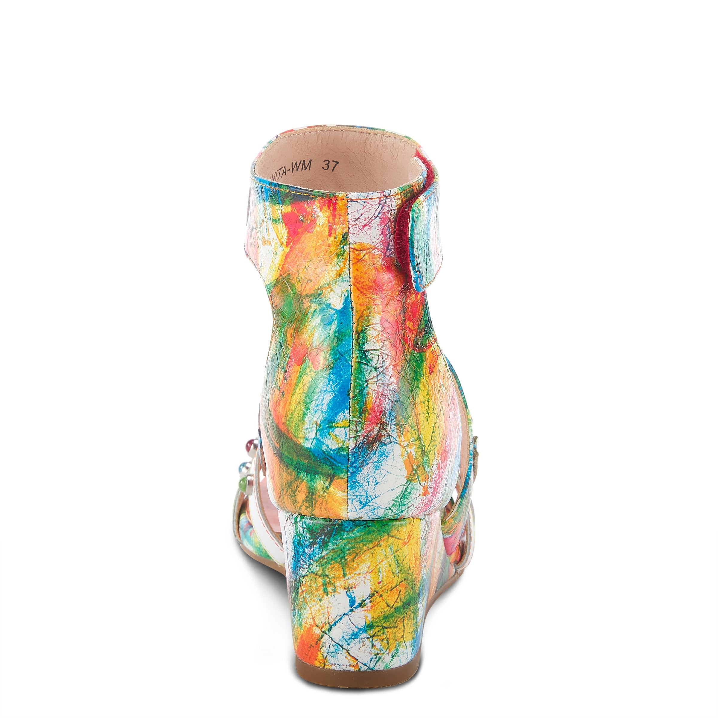 L'Artiste L'ARTISTE TIFFANITA SANDALS sandal in white multi with handcrafted leather design