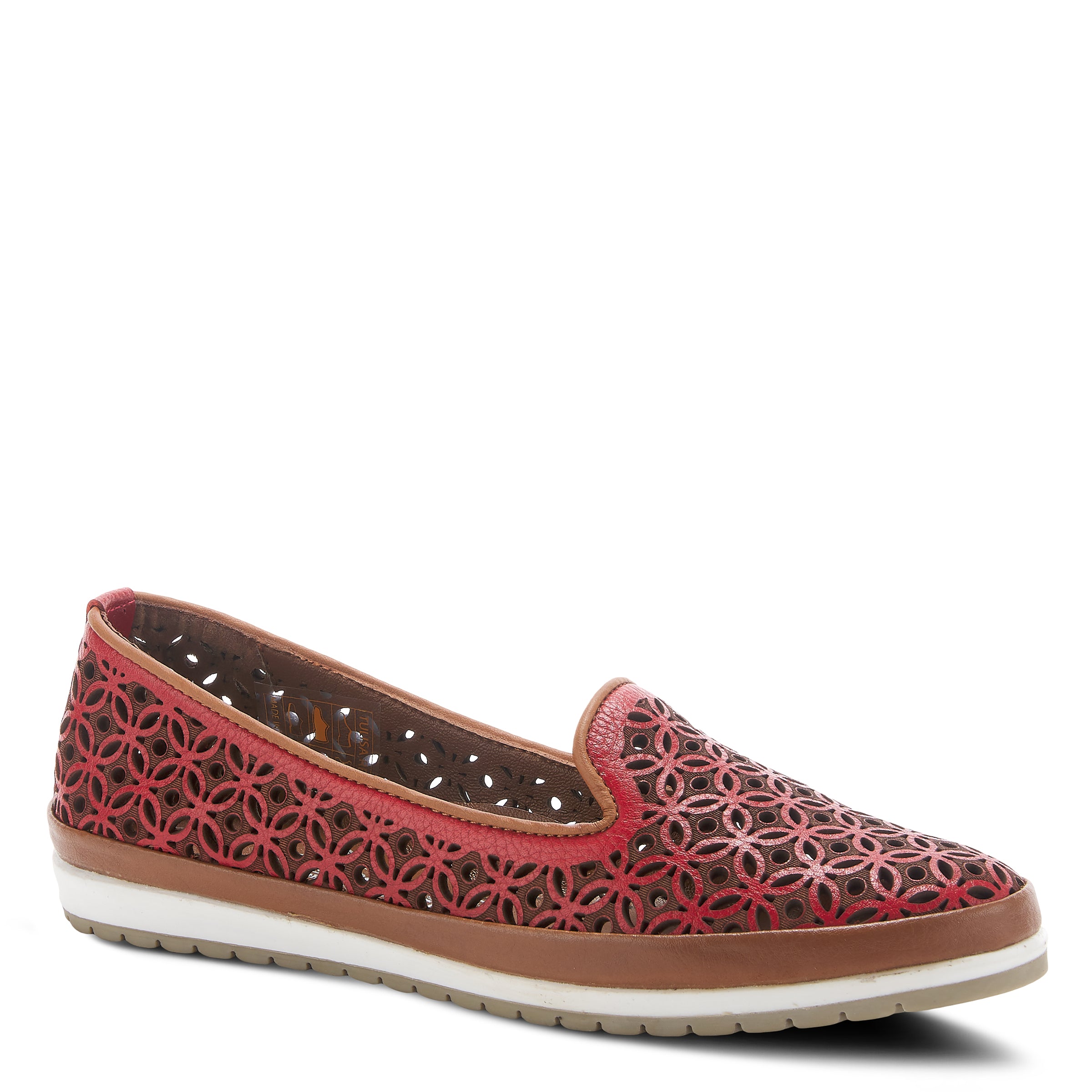 Spring Step SPRING STEP TULISA SLIP-ON SHOE shoe in red with comfortable everyday design