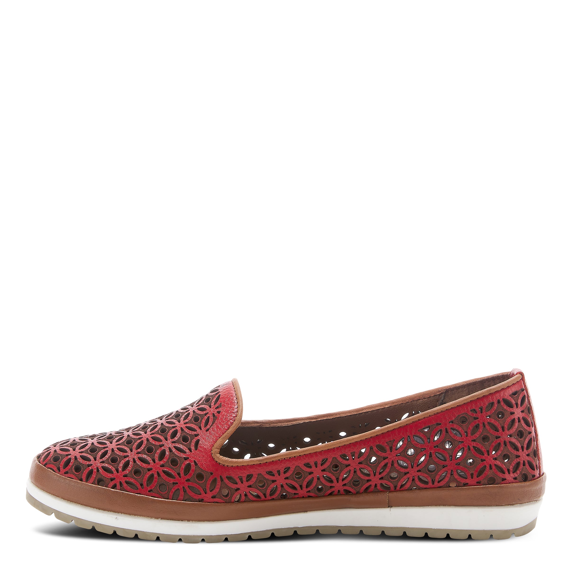 Spring Step SPRING STEP TULISA SLIP-ON SHOE shoe in red with comfortable everyday design