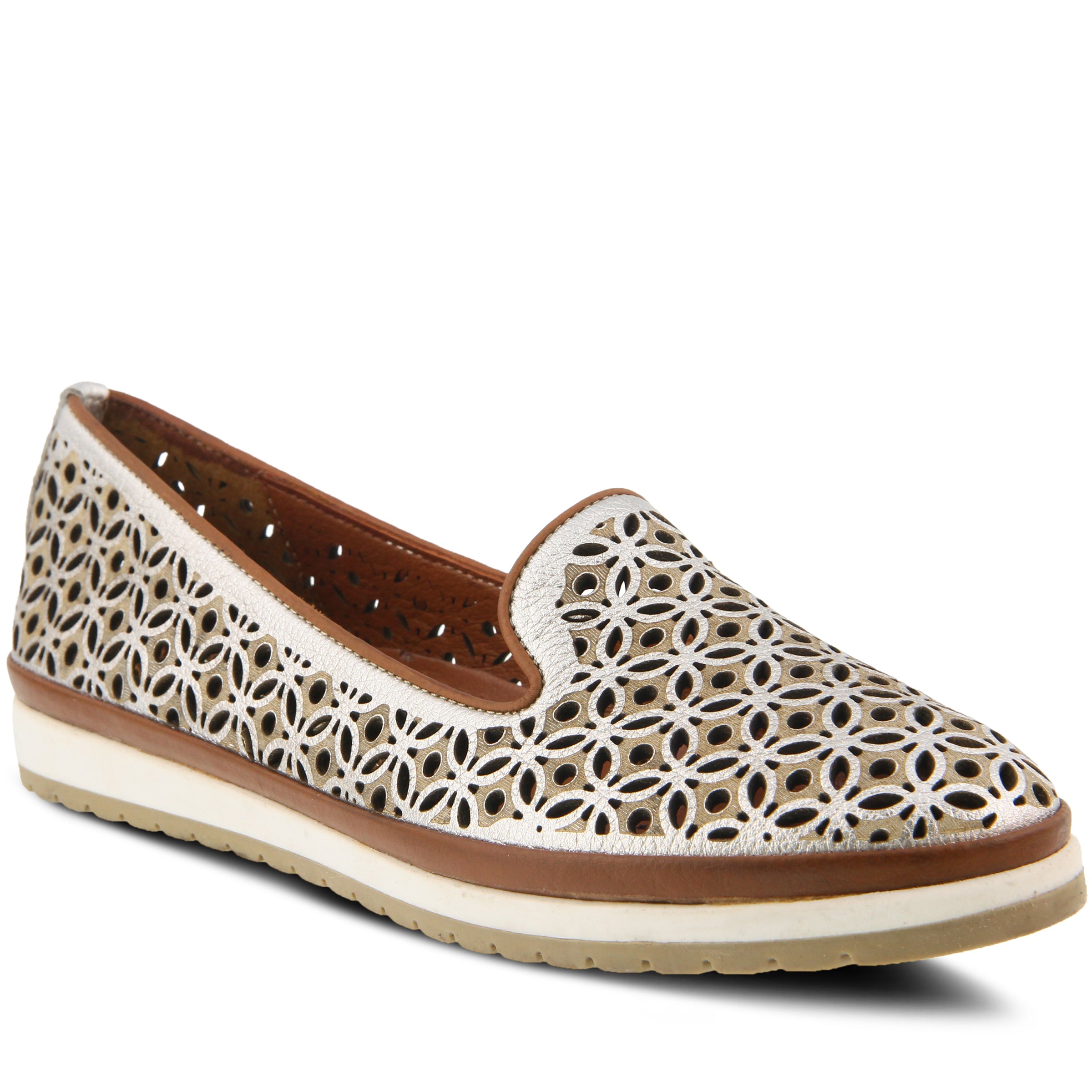 Spring Step SPRING STEP TULISA SLIP-ON SHOE shoe in silver with comfortable everyday design