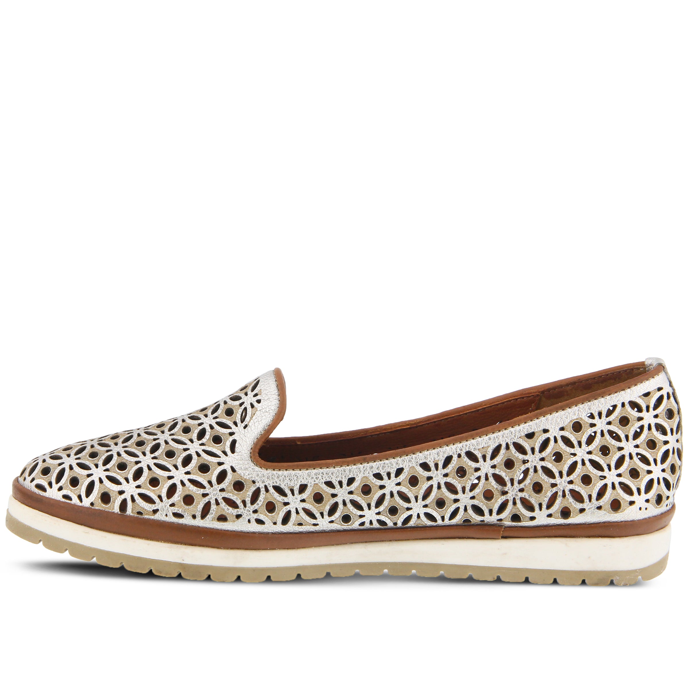 Spring Step SPRING STEP TULISA SLIP-ON SHOE shoe in silver with comfortable everyday design