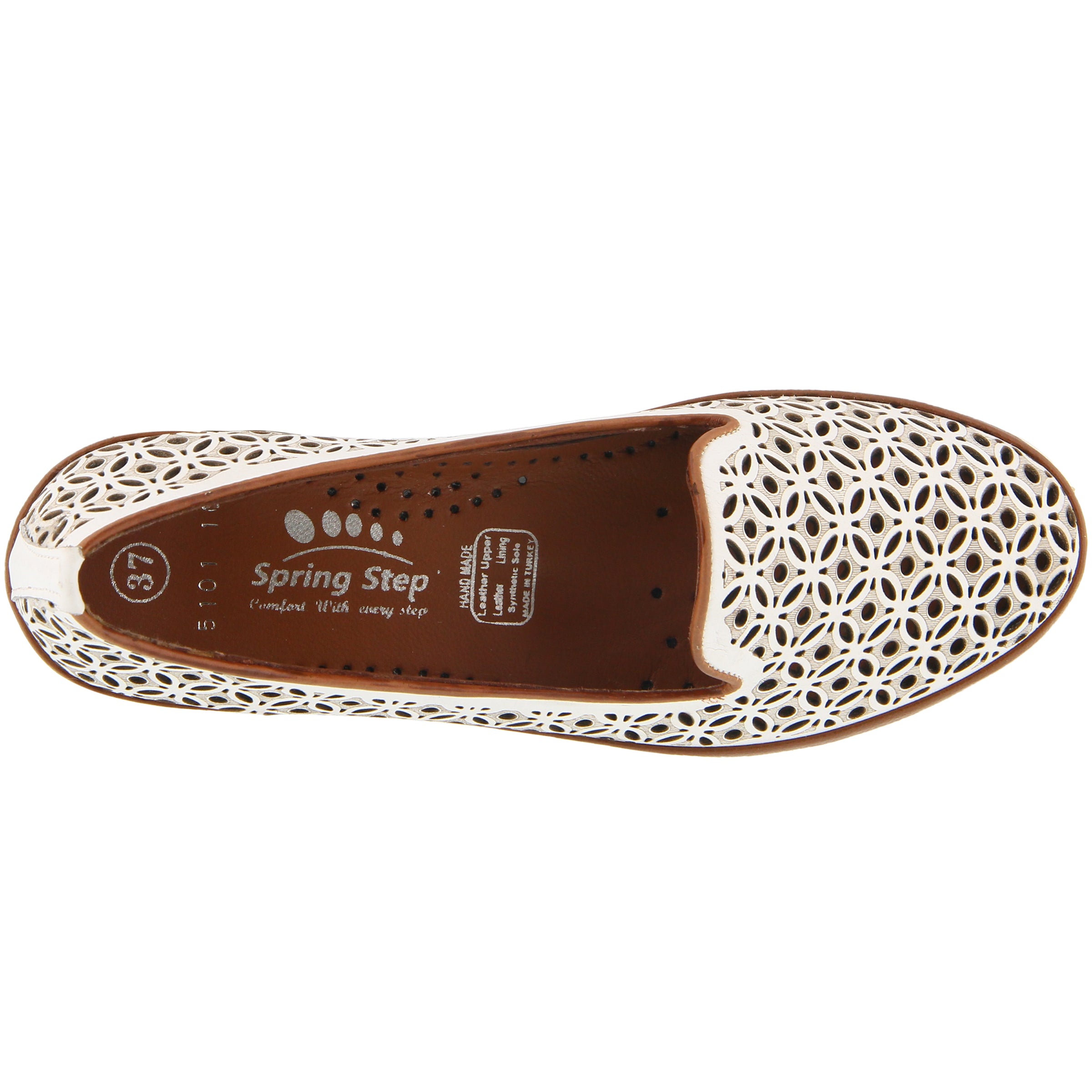 Spring Step SPRING STEP TULISA SLIP-ON SHOE shoe in white with comfortable everyday design