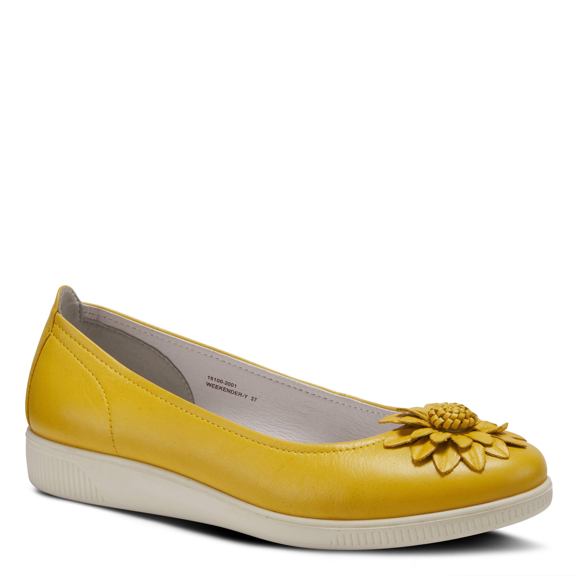 Flexus FLEXUS WEEKENDER SLIP-ON SHOE comfort shoe in yellow with flexible sole