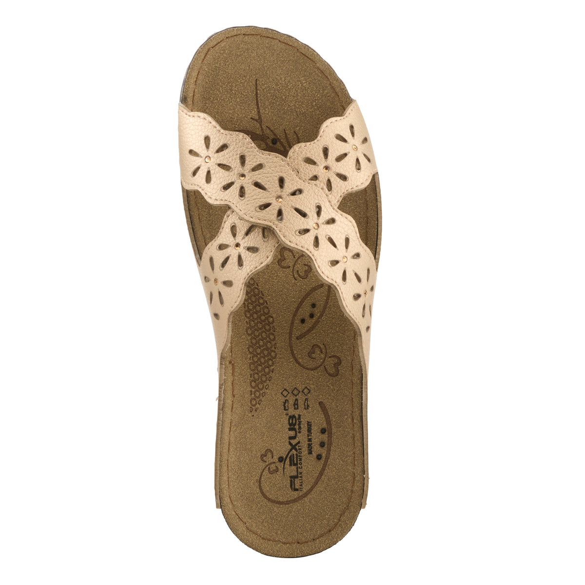 Flexus FLEXUS 140595 SANDAL sandal in gold with flexible sole