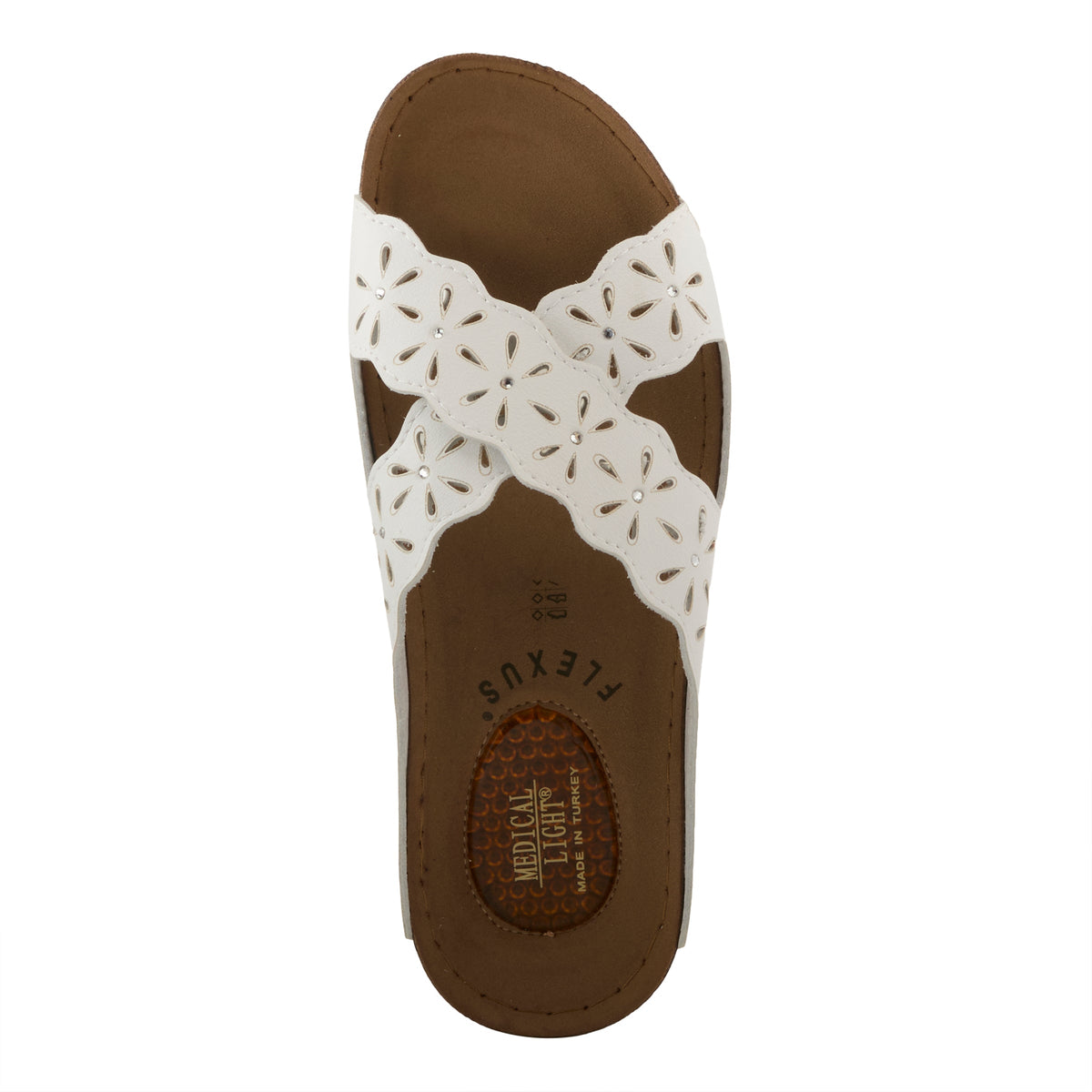 Flexus FLEXUS 140595 SANDAL sandal in white with flexible sole
