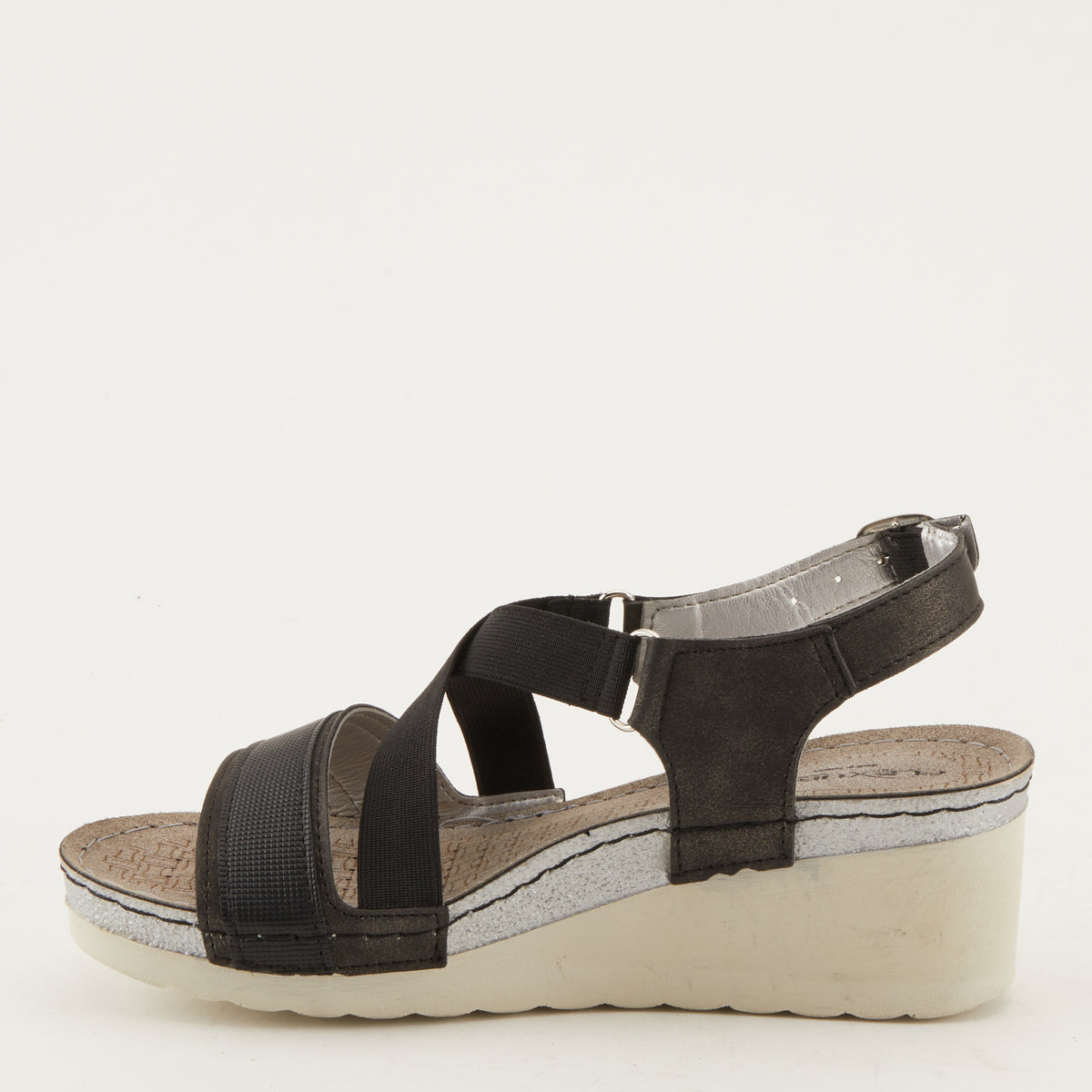 Flexus FLEXUS ROBYNNE COMFORT SANDAL - 18K24 sandal in black with flexible sole