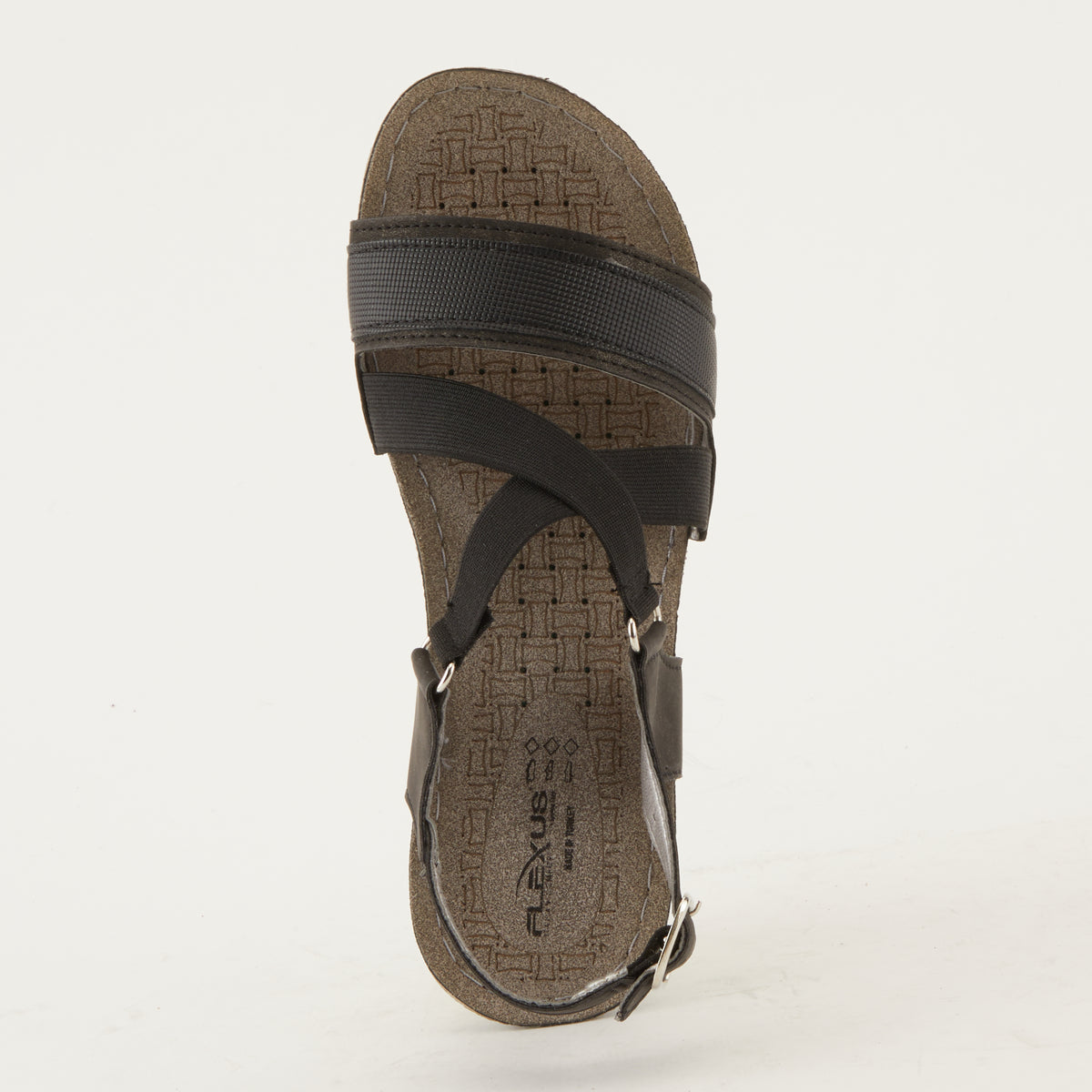 Flexus FLEXUS ROBYNNE COMFORT SANDAL - 18K24 sandal in black with flexible sole