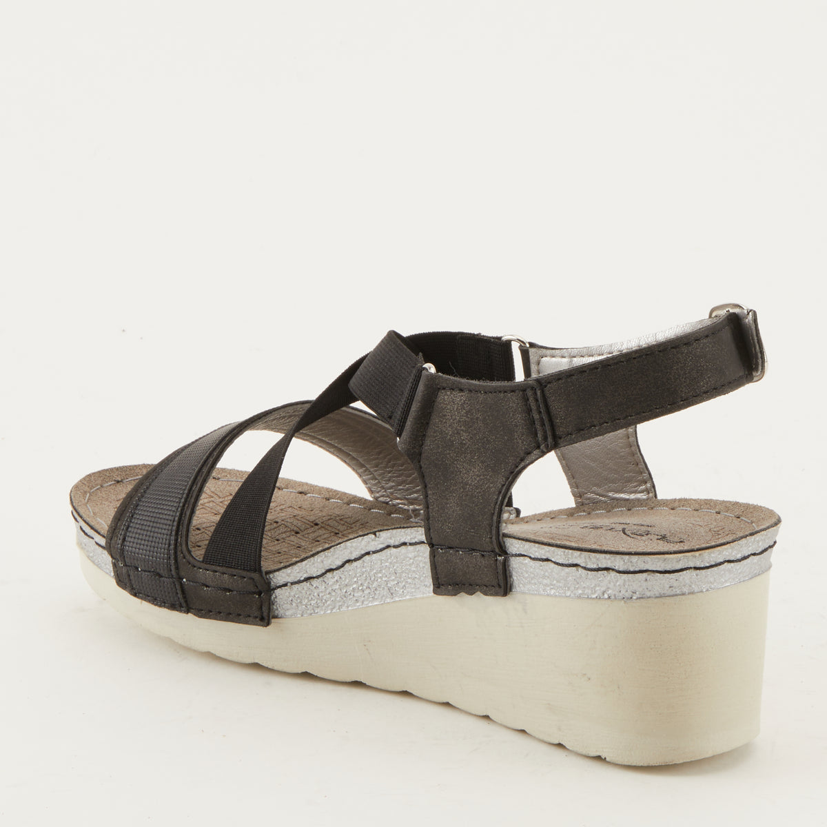 Flexus FLEXUS ROBYNNE COMFORT SANDAL - 18K24 sandal in black with flexible sole