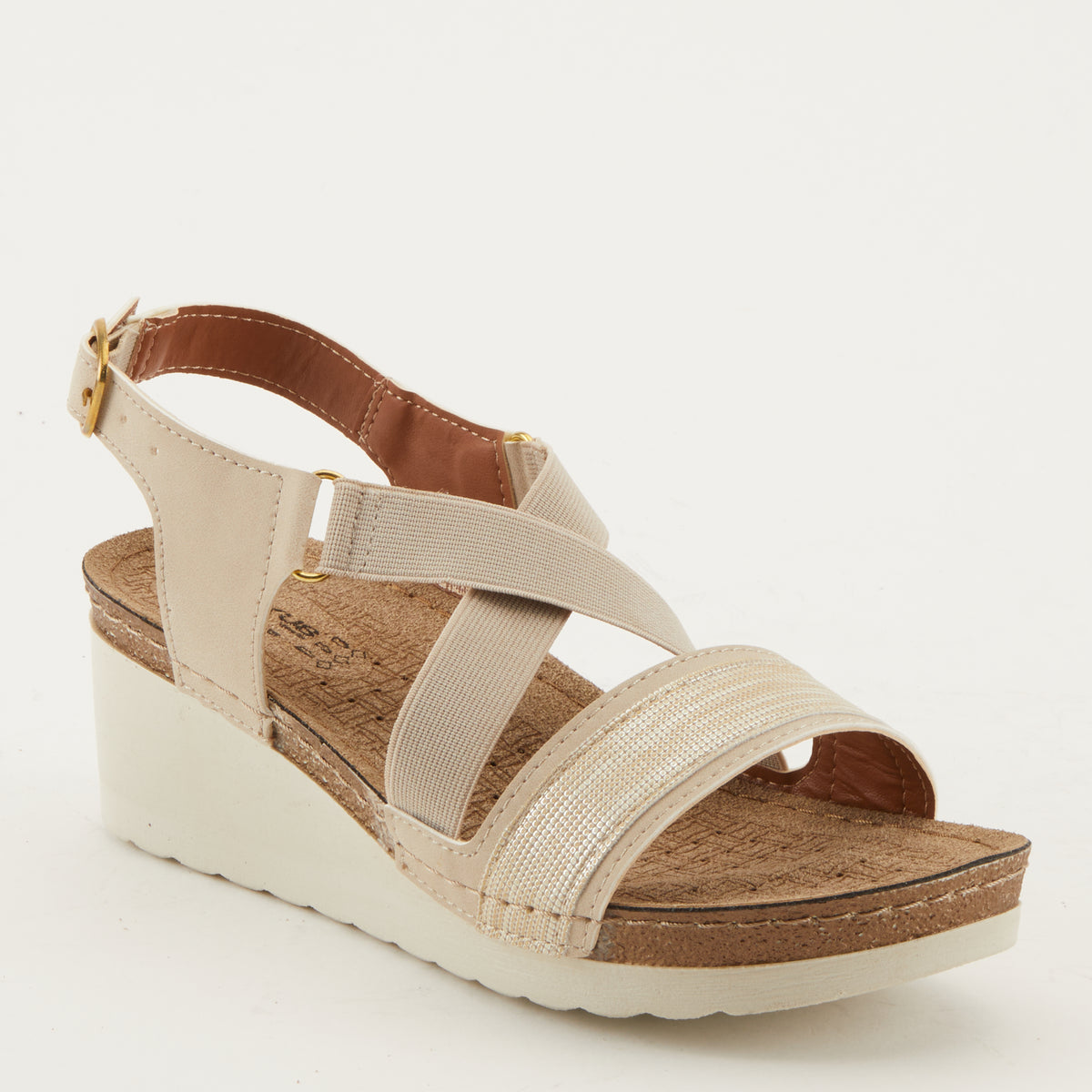 Flexus FLEXUS ROBYNNE COMFORT SANDAL - 18K24 sandal in beige with flexible sole