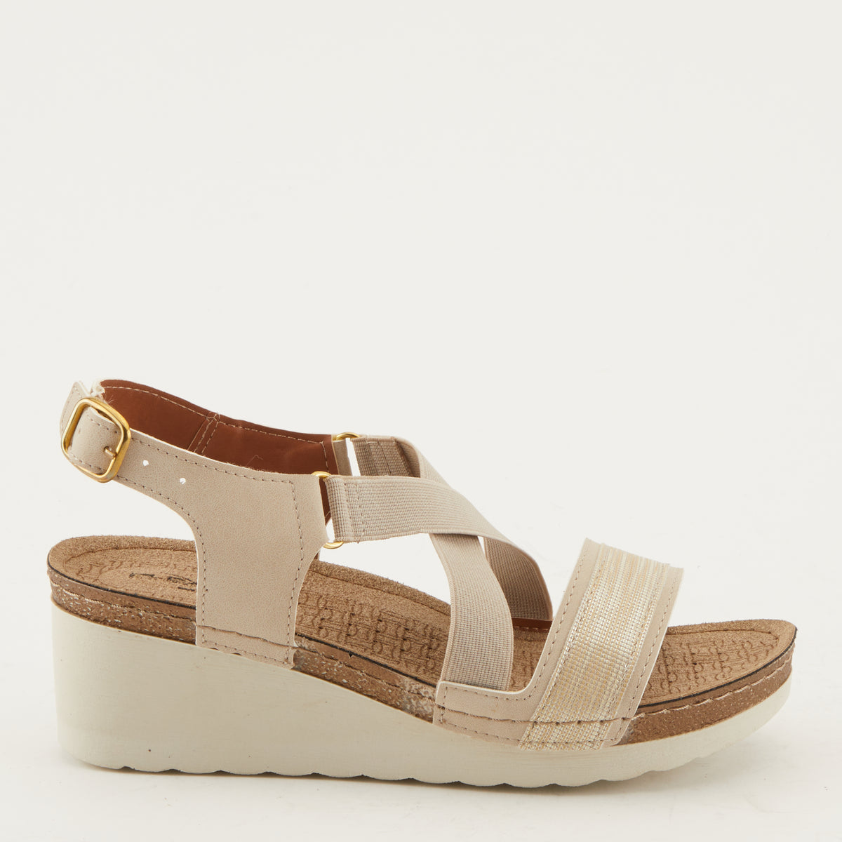 Flexus FLEXUS ROBYNNE COMFORT SANDAL - 18K24 sandal in beige with flexible sole