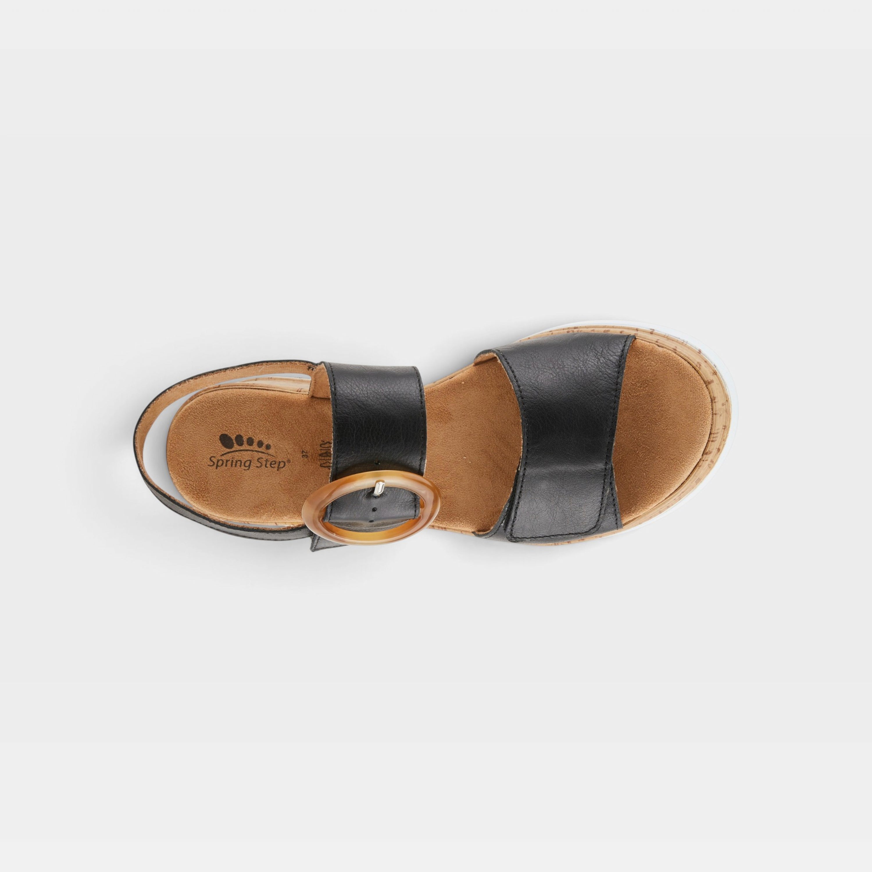Spring Step Abarah Black Sandal
