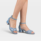 Azura Abeaute Sky Blue Multi Shoe