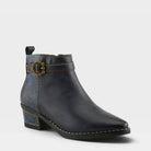 L'Artiste Acree boots in Navy, front view