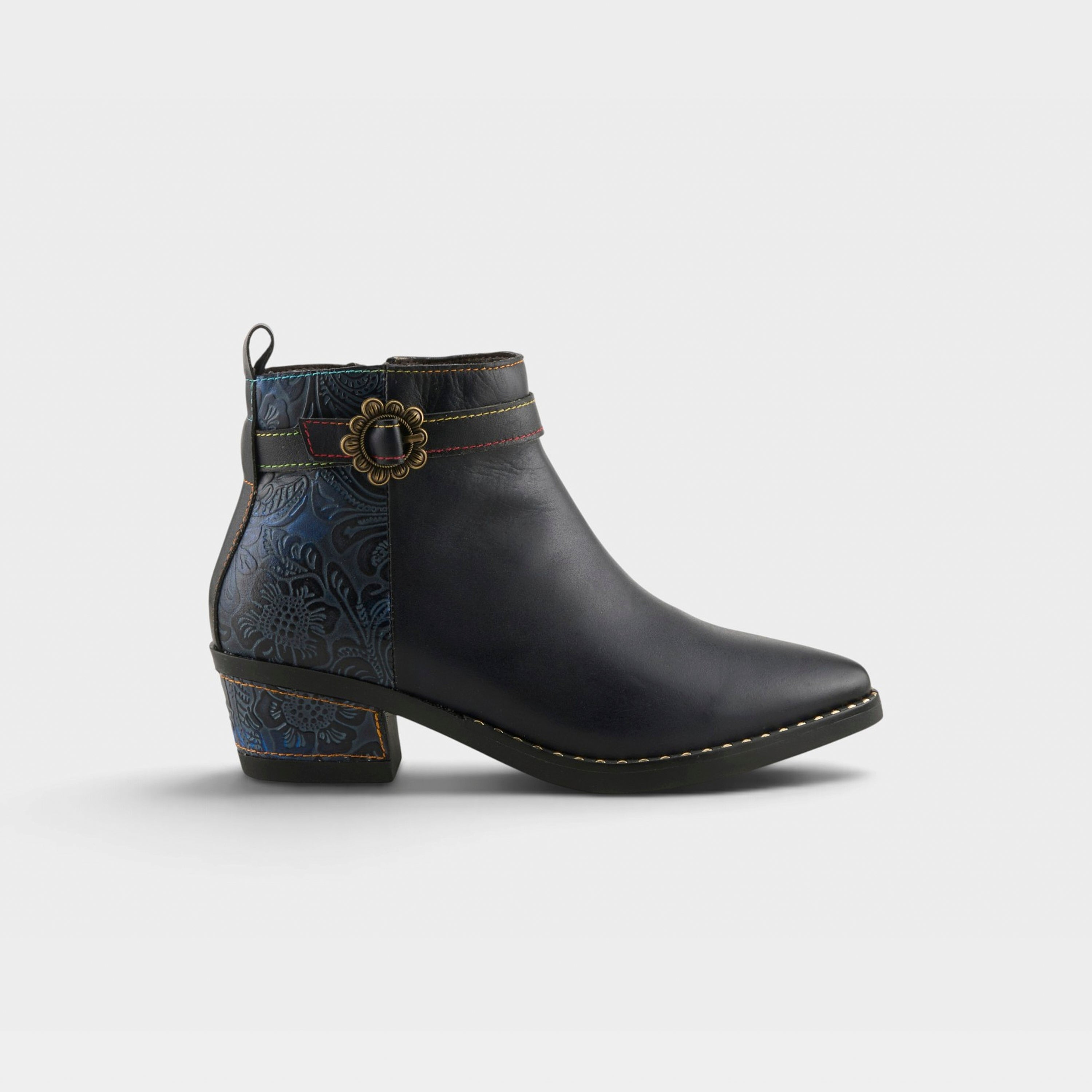 L'Artiste Acree boots in Navy, hero view