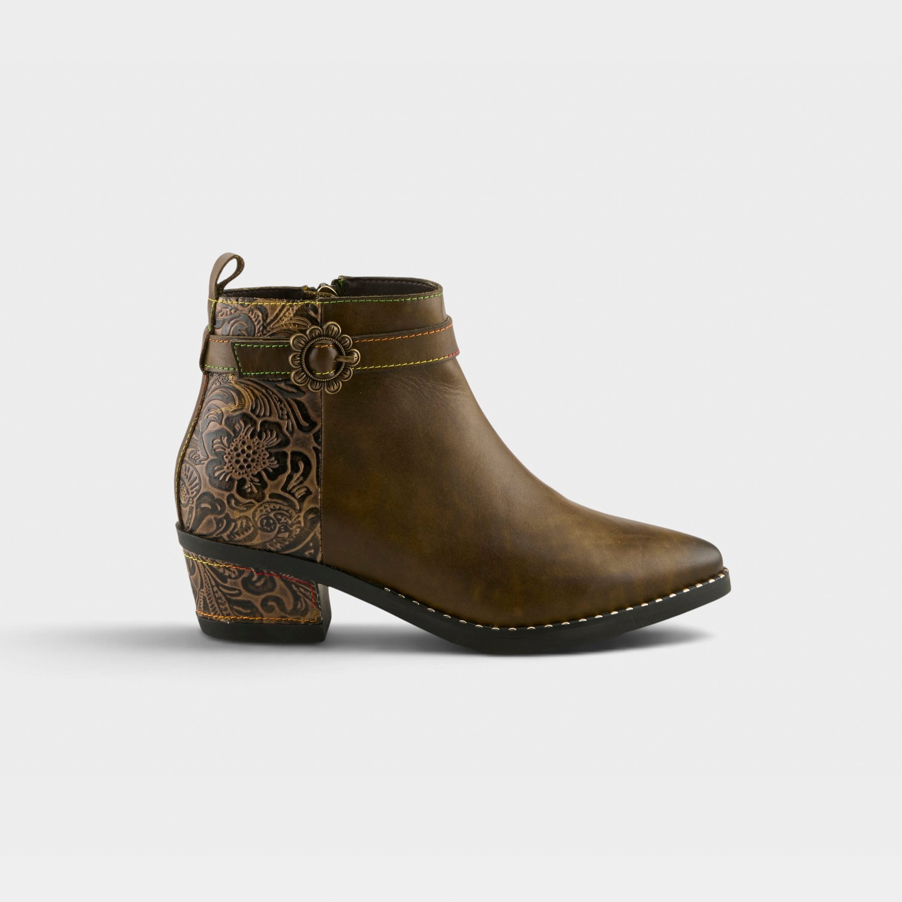 L'Artiste Acree boots in Olive Green, hero view