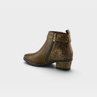 L'Artiste Acree boots in Olive Green, alternate angle view