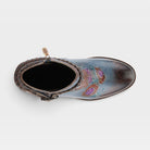 L'Artiste Across boots in Blue Multi, top view