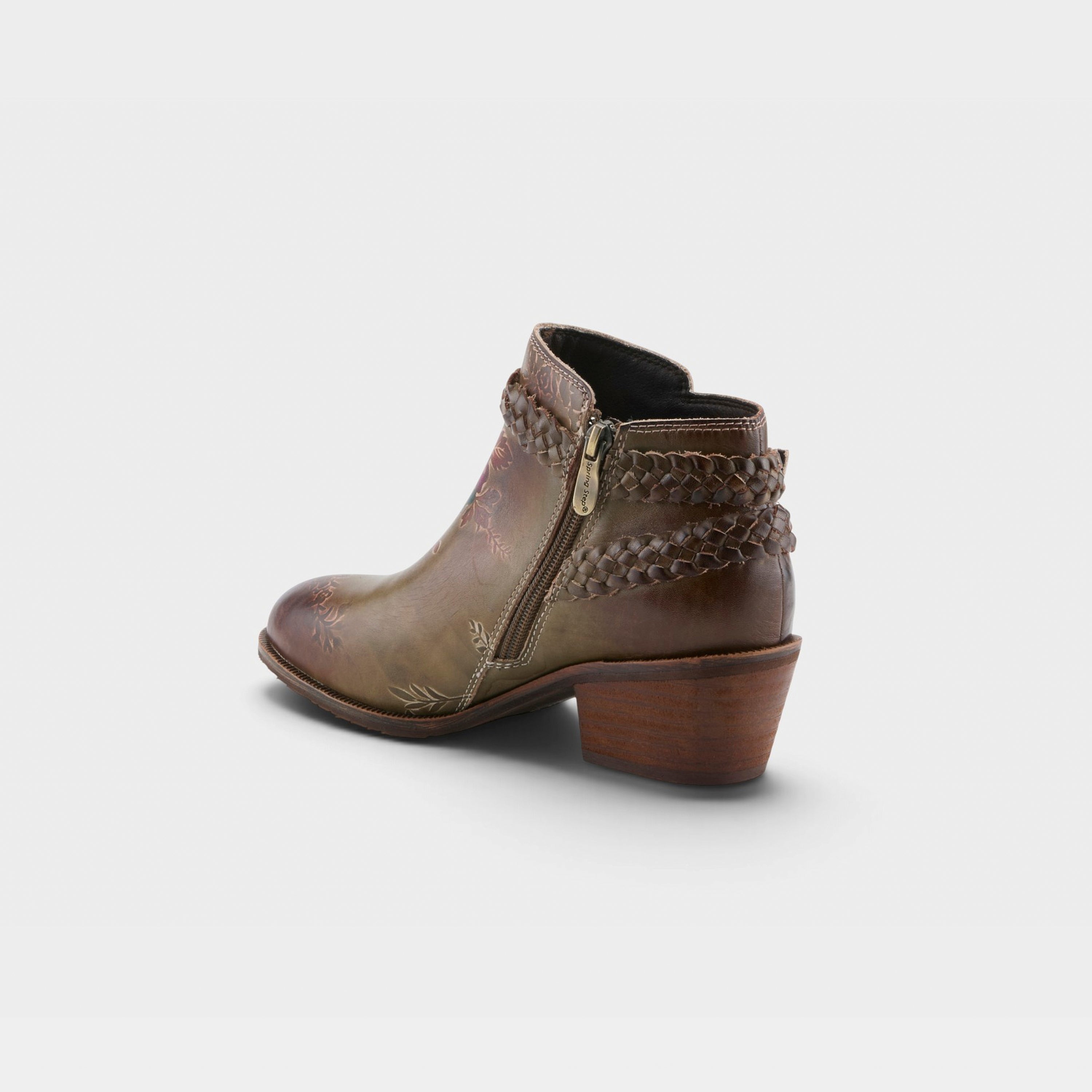 L'Artiste Across boots in Olive Multi, alternate angle view