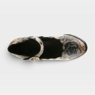 L'Artiste Adodora-Prit shoes in Black Multi, top view