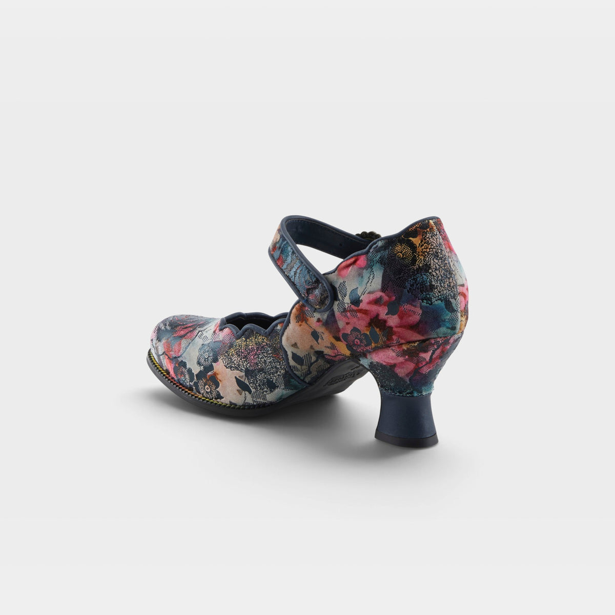 L'Artiste Adodora-Prit shoes in Navy Multi, alternate angle view