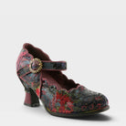 L'Artiste Adodora-Prit shoes in Plum Multi, front view