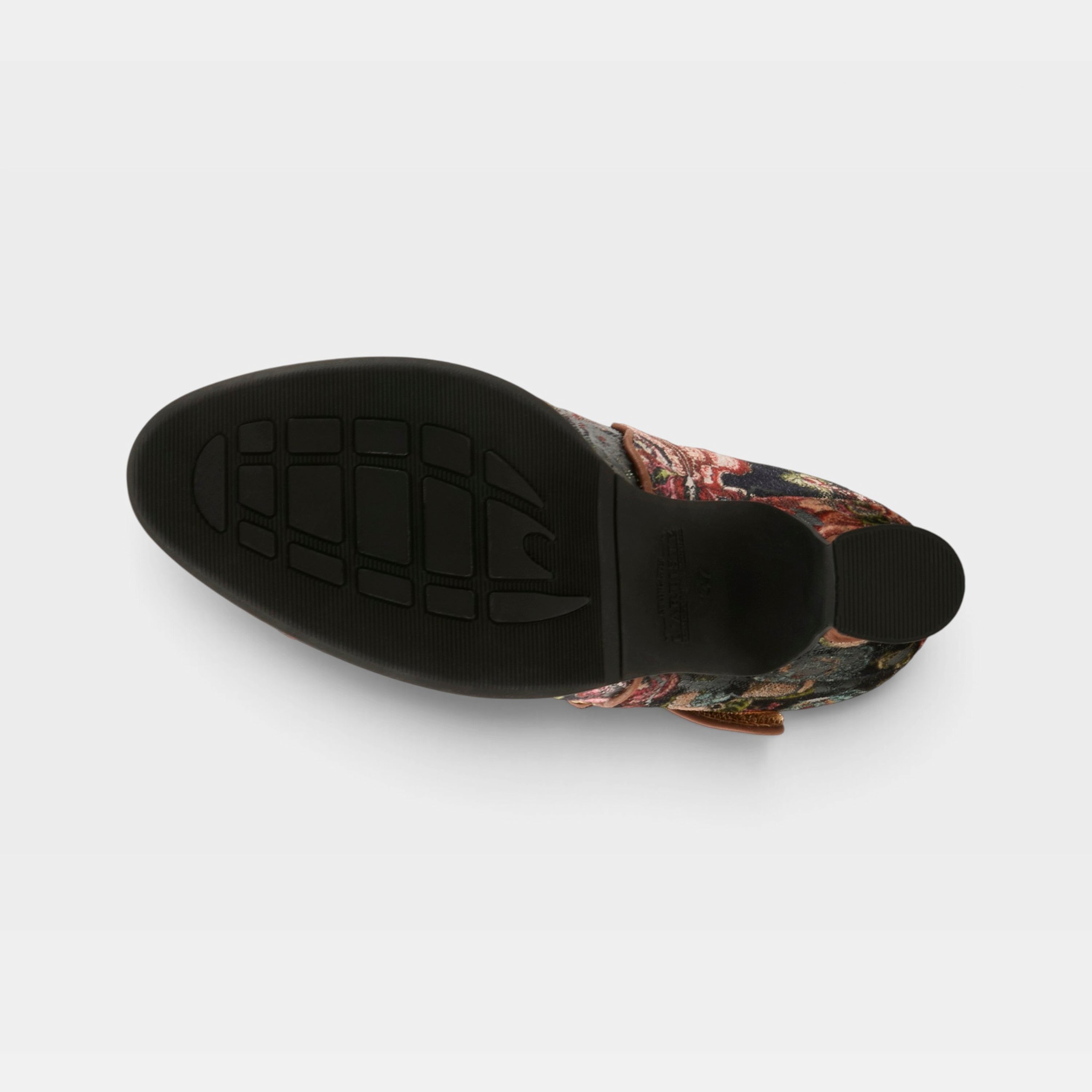 L'Artiste Adodora-Prit shoes in Tan Multi, outsole view