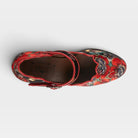 L'Artiste Adodora shoes in Red Multi, top view