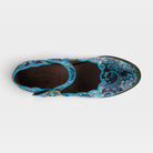 L'Artiste Adodora shoes in Turquoise Multi, top view