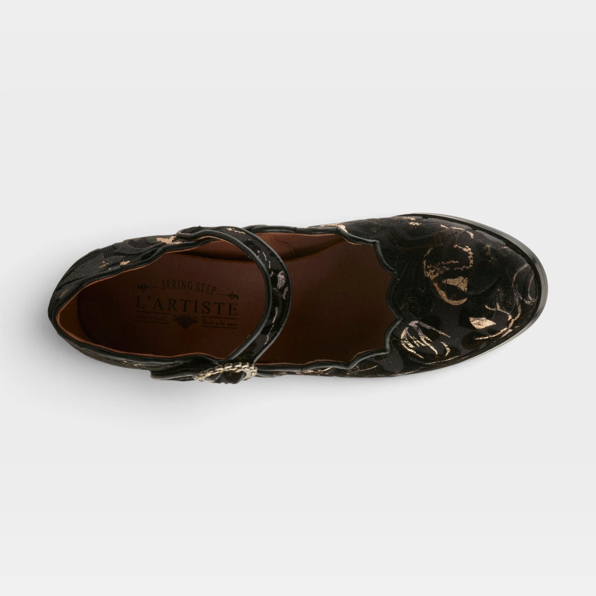 L'Artiste Adodora-Viv shoes in Black Multi, top view